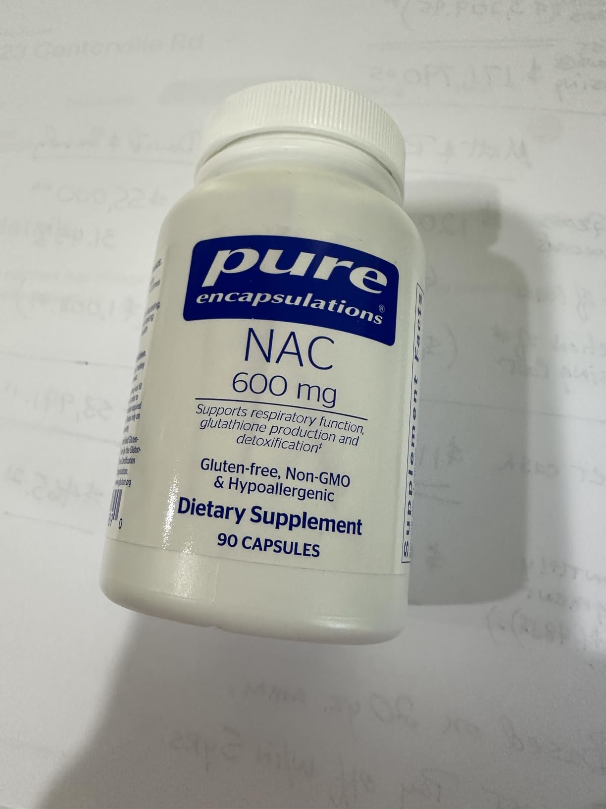 Pure Encapsulations NAC 600 mg - N-Acetyl Cysteine NAC Supplement for Lung Health & Immune Support, Liver Support & Antioxidants* - with Freeform N-Acetyl-L-Cysteine - 90 Capsules customer photo 1