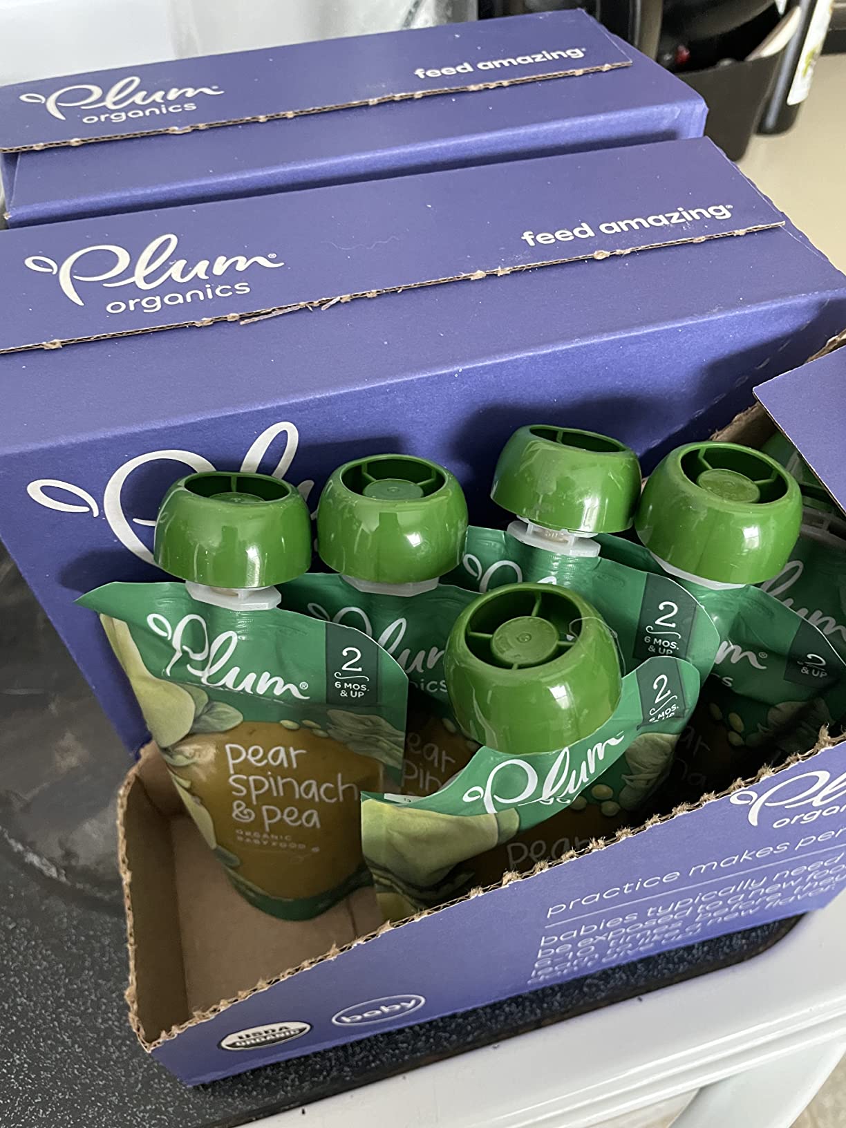 Plum Organics - 6+ Months Organic Baby Food Variety Pack - 3 Flavors - Non-GMO - Fruit & Veggie Blends On-The-Go Pouches for Baby and Toddler Meals - Quality Tested Ingredients - 4 oz (Pack of 18) customer photo 2
