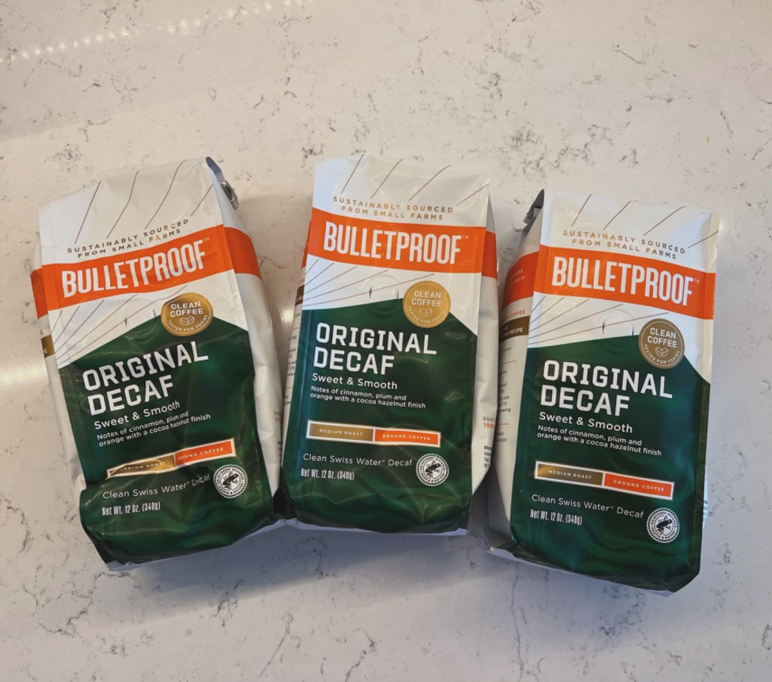Bulletproof Original Medium Roast Ground Decaf Coffee, 12 Ounces, 100% Arabica Coffee, Clean Coffee Tested for Toxins customer photo 2