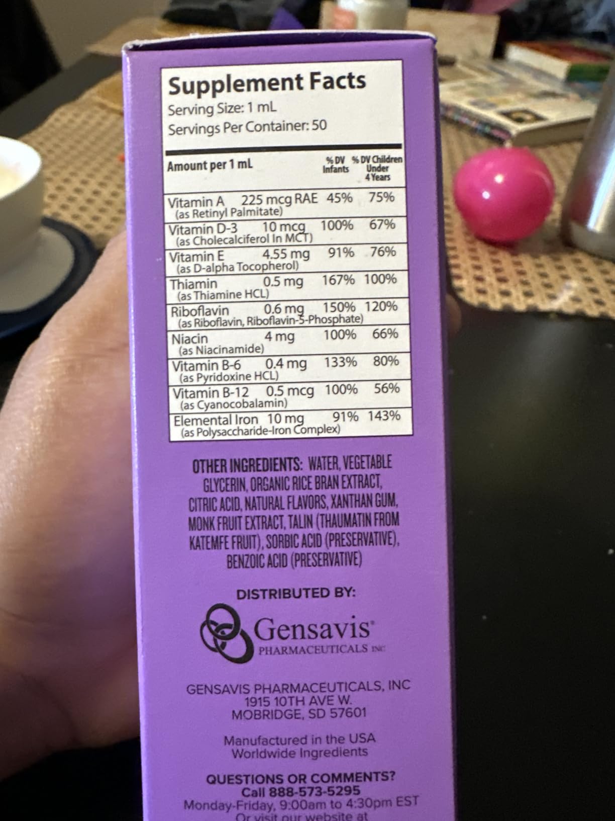 NovaFerrum Yum | Multivitamin with Iron for Infants, Toddlers & Kids Ages 4 & Under | Immune Support | Gluten Free Certified | Sugar Free | Raspberry Grape | 50 Servings customer photo 2