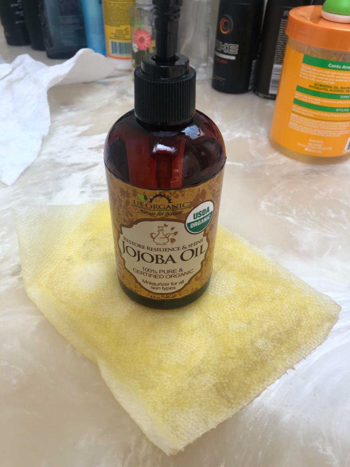 US Organic Jojoba Oil, USDA Certified Organic,100% Pure & Natural, Cold Pressed Virgin, Unrefined, Haxane Free, Sourced from Middle East Directly (Medium (4oz, 115ml)) customer photo 1