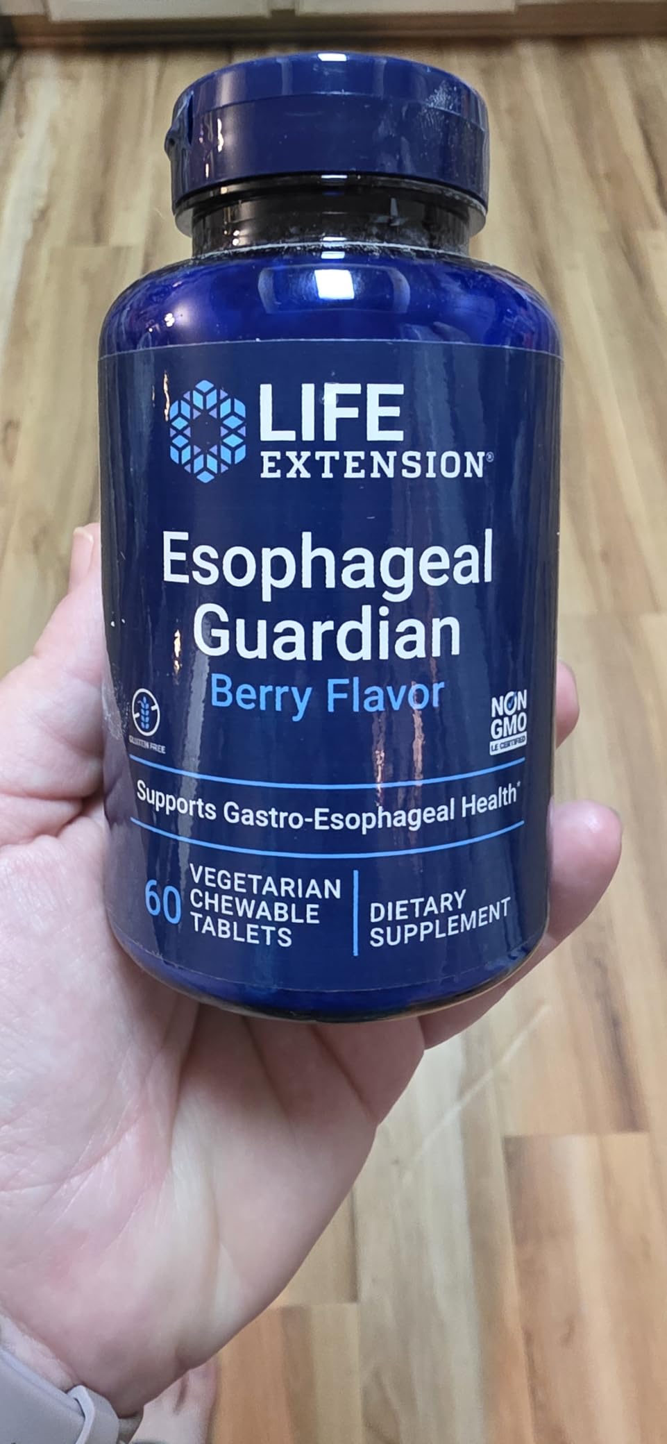 Life Extension Esophageal Guardian, alginic Acid, Potassium Bicarbonate, get Long-Lasting Relief from gastric Distress, Vegetarian, Non-GMO, Gluten-Free, 60 Vegetarian chewable Tablets customer photo 1