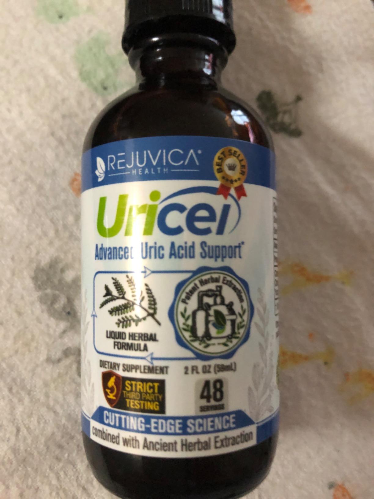Uricel - Advanced Uric Acid Support & Cleanse Supplement - Joint & Kidney Support - Liquid Delivery for Better Absorption - Tart Cherry, Chanca Piedra, Celery Seed & Turmeric - 2 fl oz customer photo 1