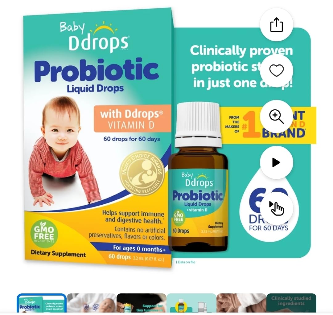 Mommy's Bliss Baby Probiotic Drops Everyday - Gas, Constipation, Colic Symptom Relief - Newborns & Up - Natural, Flavorless, 0.34 Fl Oz customer photo 1