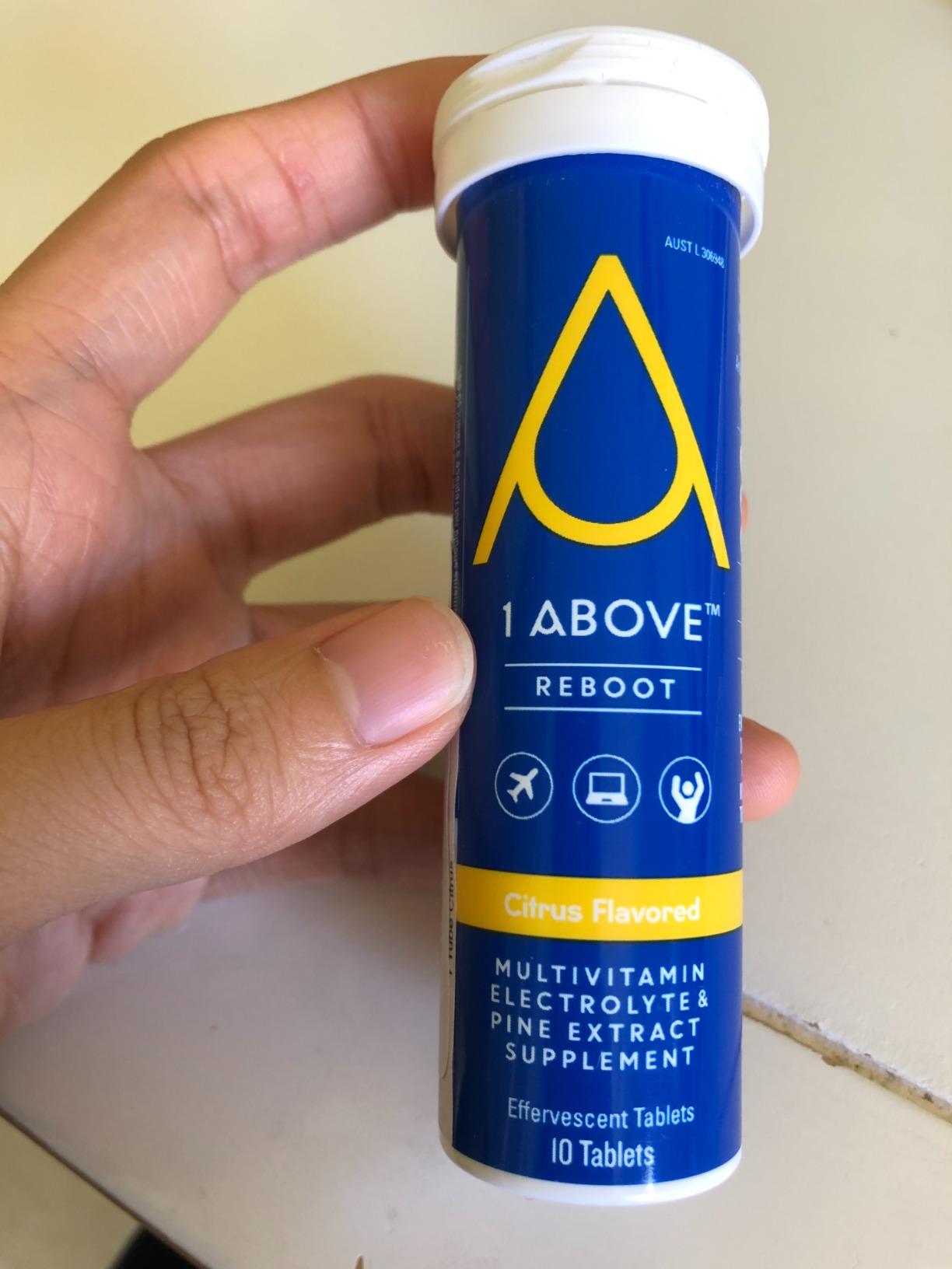 1Above Jet Lag Relief Tablets - Citrus-Flavored Effervescent Multivitamin with Pycnogenol Travel Supplement for Hydration, Energy, Immune Support and Faster Recovery - Flight Essential, 10 Tablets customer photo 2