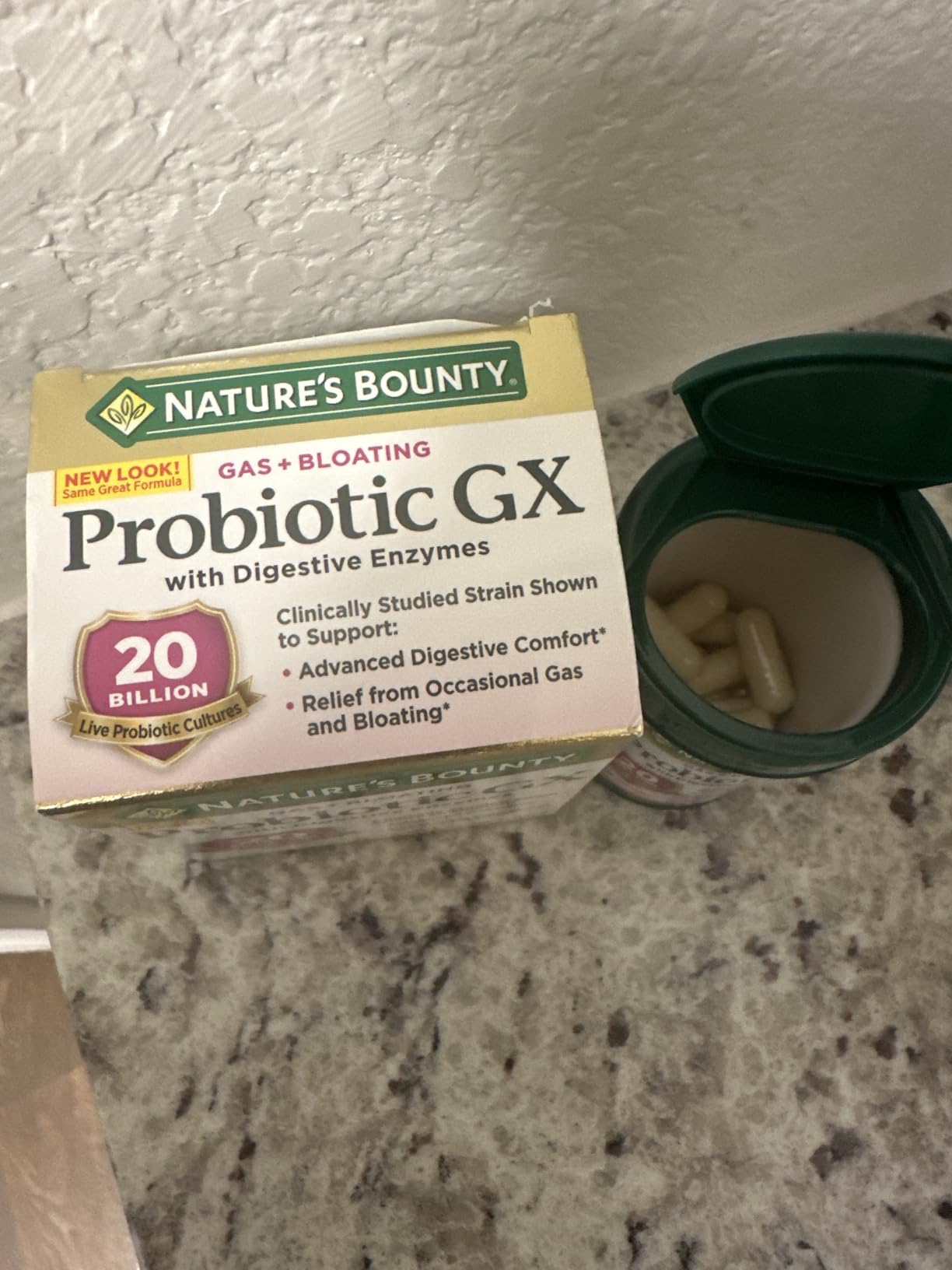 Nature's Bounty Probiotic GX, Helps with Occasional Gas and Bloating, 25 Capsules customer photo 1
