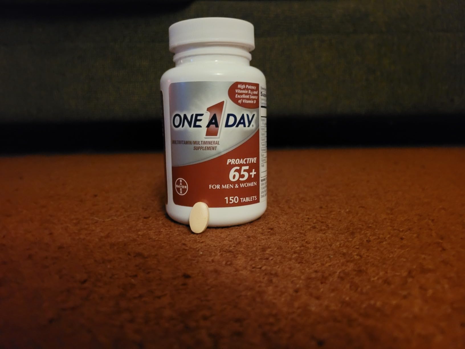 One A Day Proactive 65+, Mens & Womens Multivitamin, Supplement with Vitamin A, C, D, and Zinc to Support Bone Health & Cell Health, Calcium, Folic Acid, Tablet 150 Count customer photo 2