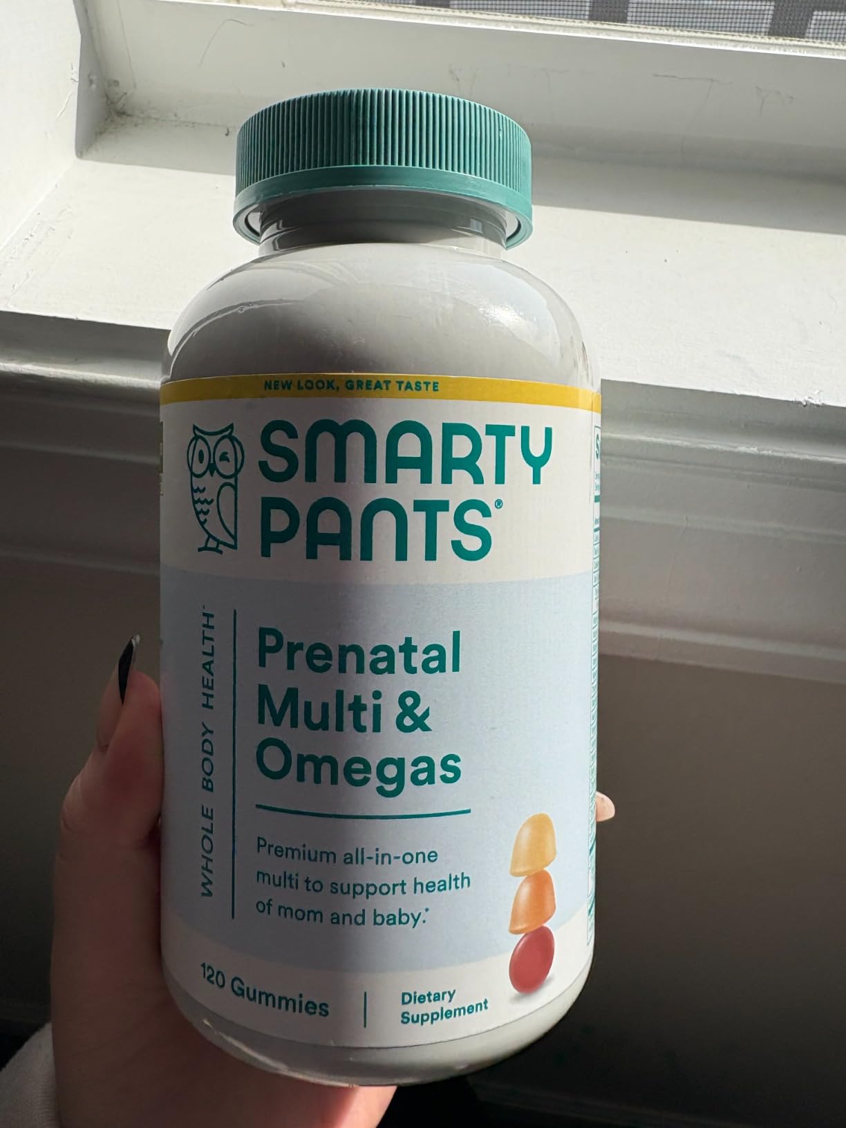 SmartyPants Prenatal Vitamins for Women, Multivitamin Gummies: Omega 3 Fish Oil (EPA/DHA), Biotin, Methylfolate, Vitamin D3, C, Vitamin B12, B6, A, K & Zinc, Inositol, 120 Count (30 Day Supply) customer photo 1