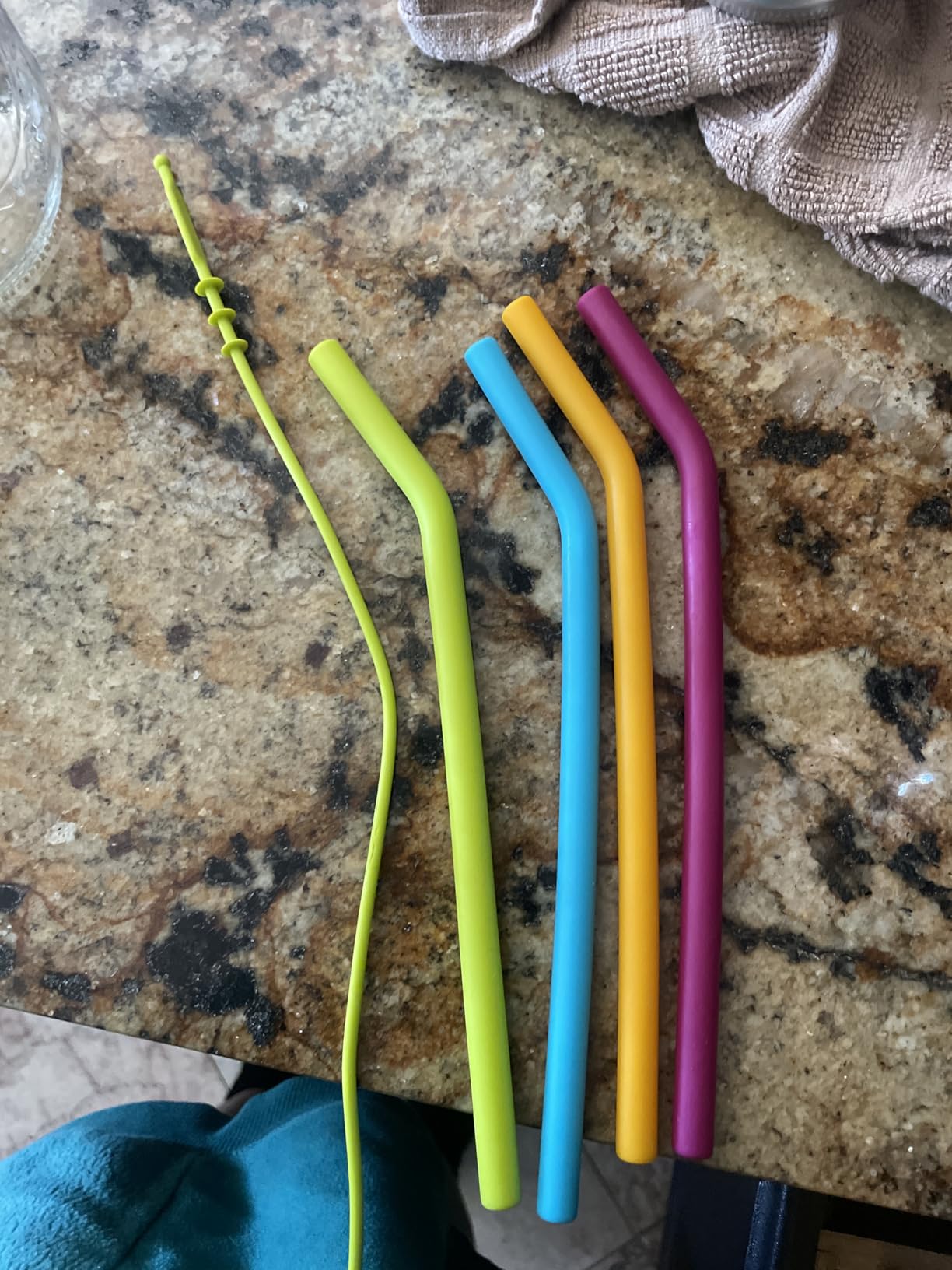 Softy Straws Wide Premium Reusable Silicone Drinking Straws + Patented Straw Squeegee - 9
