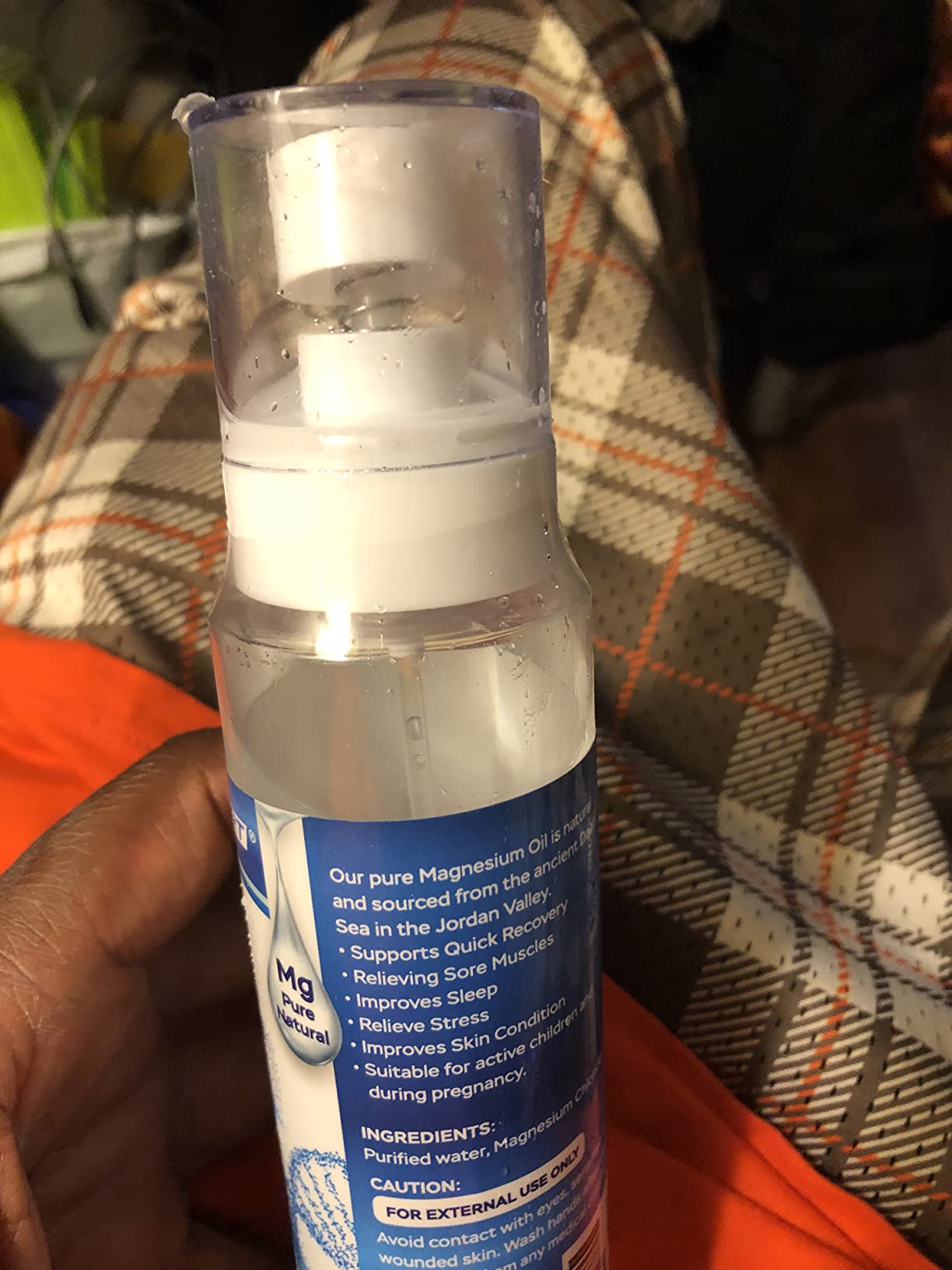 MgSport Magnesium Oil Spray 8.5 fl oz (250ml) - Dead Sea Magnesium Chloride for Muscle Recovery, Leg Cramps & Sleep Support | 1,400 Sprays | Odorless, Fast-Absorbing customer photo 1