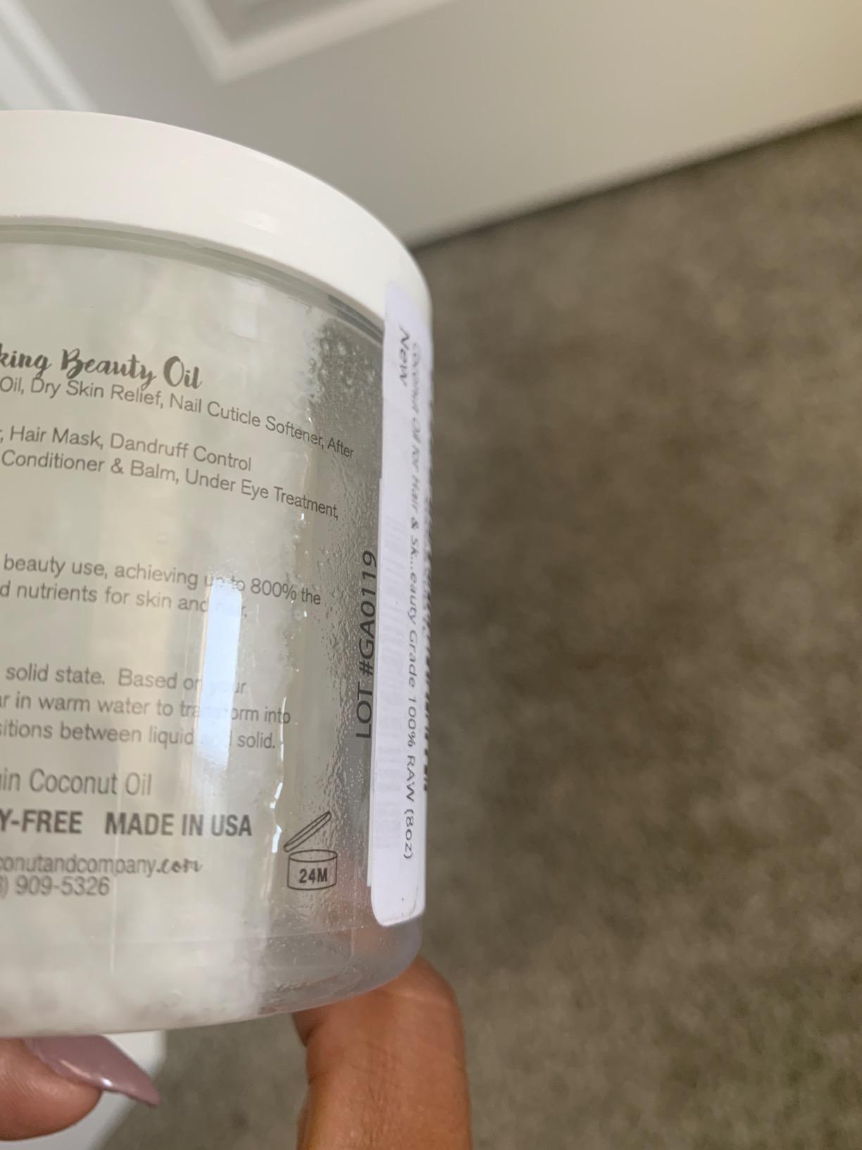 100% Raw Coconut Oil for Skin & Hair, Clean Beauty Grade, Pure and Organic Extra Virgin by COCO & CO. 8 Fl Oz (Pack of 1) customer photo 2