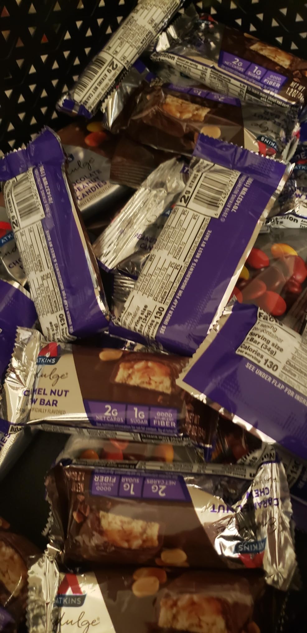 Atkins Endulge Caramel Nut Chew Bar, Low Sugar Snack, Dessert Bar, High Fiber Bar 1g Sugar, 10 Count customer photo 2