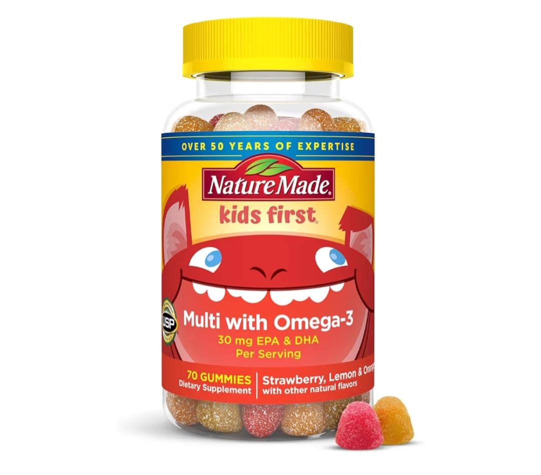 Nature Made Kids First Multivitamin with Omega-3, Kids Gummy Multivitamins with Vitamins and Minerals for Nutritional Support, 70 Gummies customer photo 1