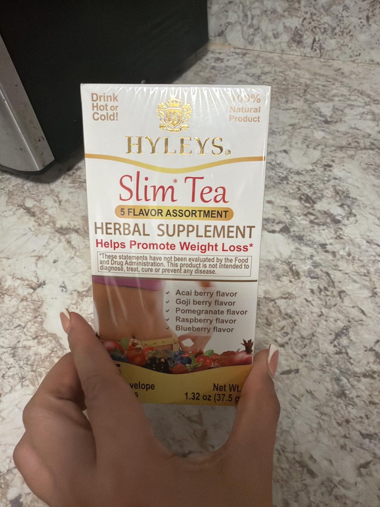 HYLEYS Slim Tea 5 Flavor Assortment - Weight Loss Herbal Supplement Cleanse and Detox - 25 Tea Bags (1 Pack) - Assorted Tea Variety Pack customer photo 1
