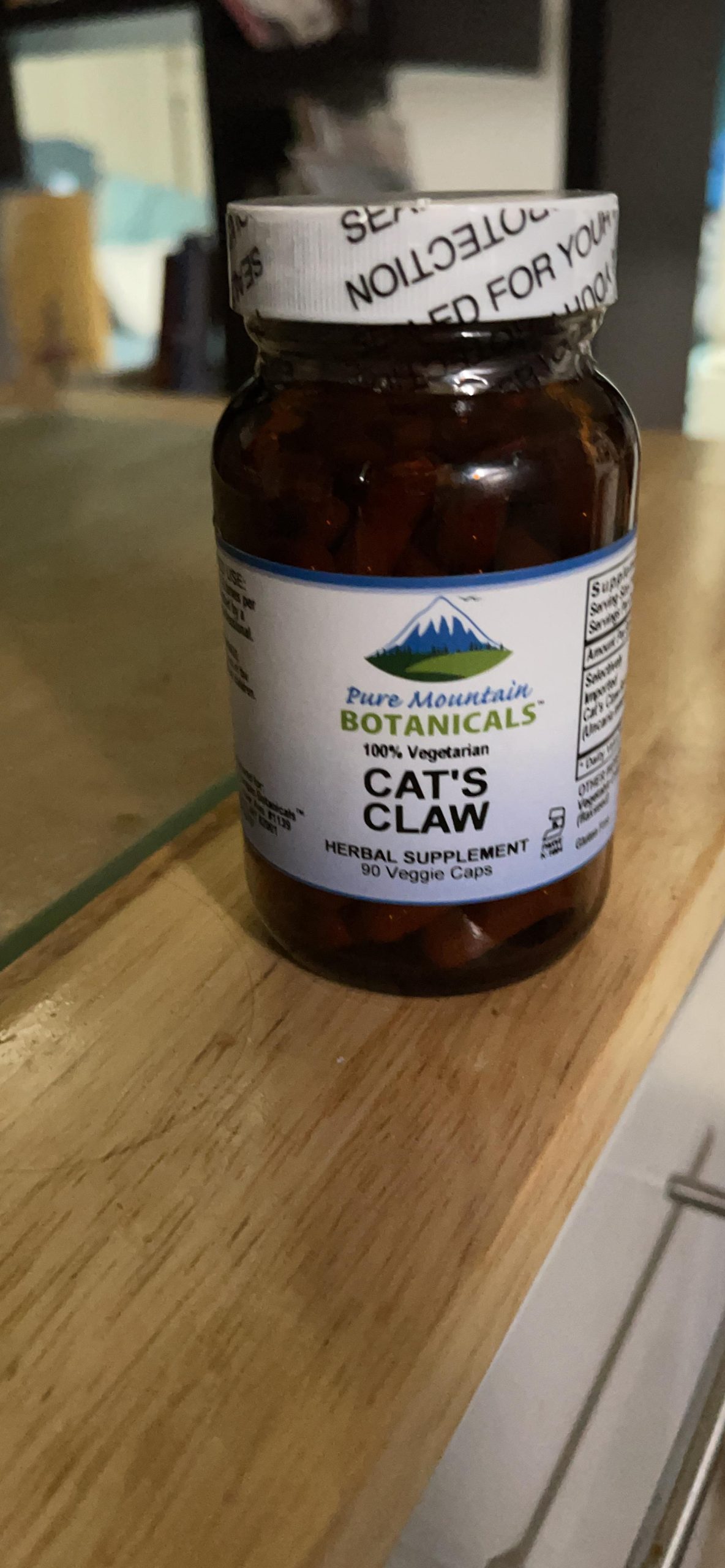 Pure Mountain Botanicals Cat's Claw Capsules - 90 Kosher Vegan Caps with 1000mg Peruvian Cats Claw Uncaria Tomentosa Herbal Supplement customer photo 2