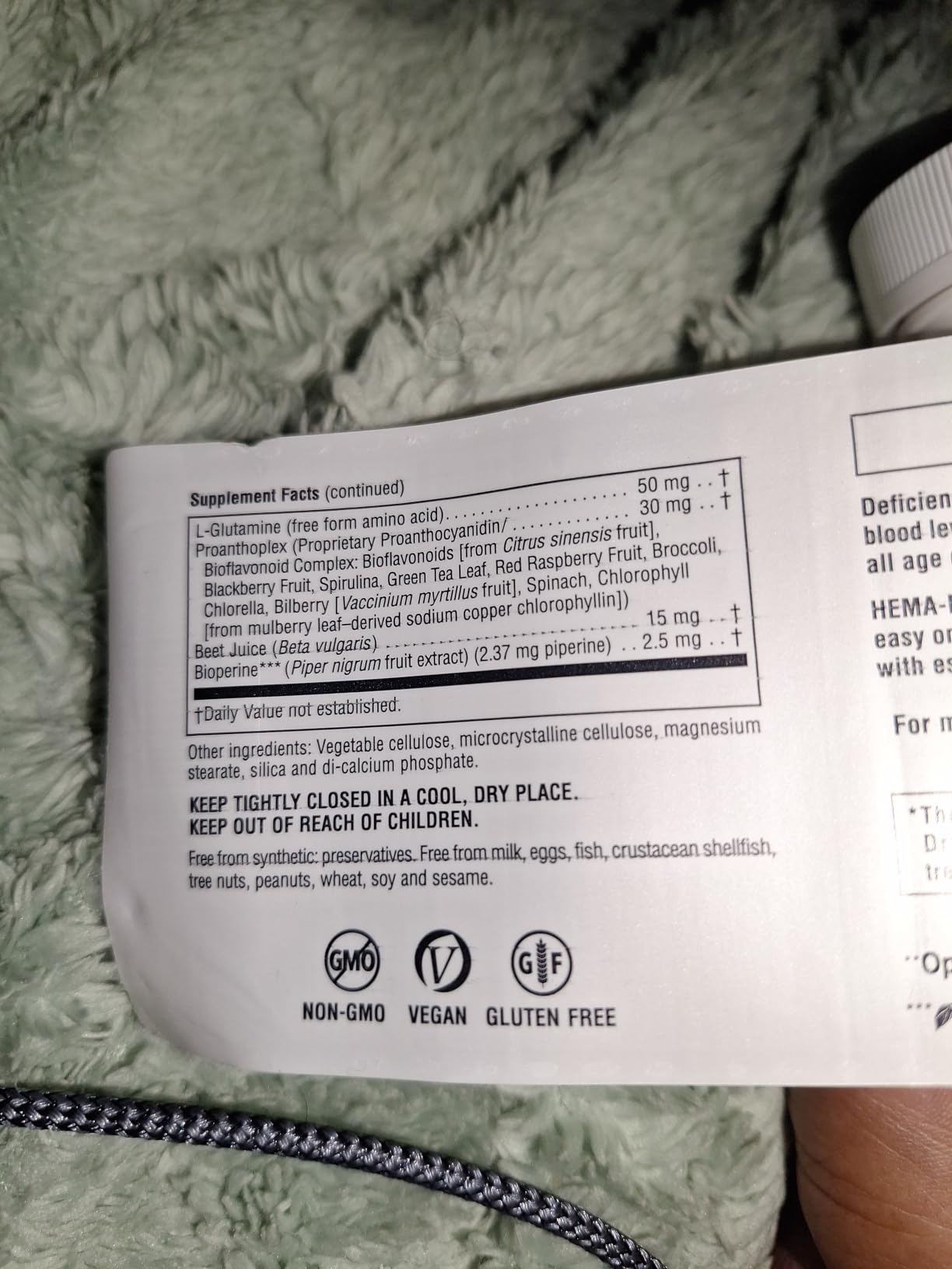 NaturesPlus Hema-Plex Iron - 60 Fast-Acting Capsules - 85 mg Chelated Iron + Vitamin C & Bioflavonoids for Healthy Red Blood Cells - Vegan, Gluten Free - 30 Servings customer photo 2