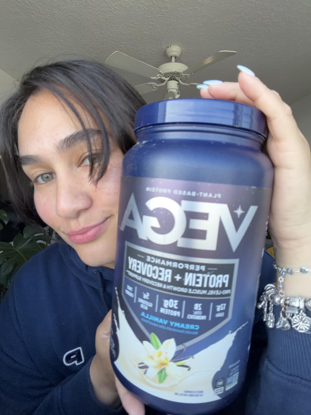 Vega Protein + Recovery, Vanilla - 30g Vegan Protein, Dairy & Gluten Free, Probiotics, NSF Certified, 28.8 oz (20 Servings) customer photo 1