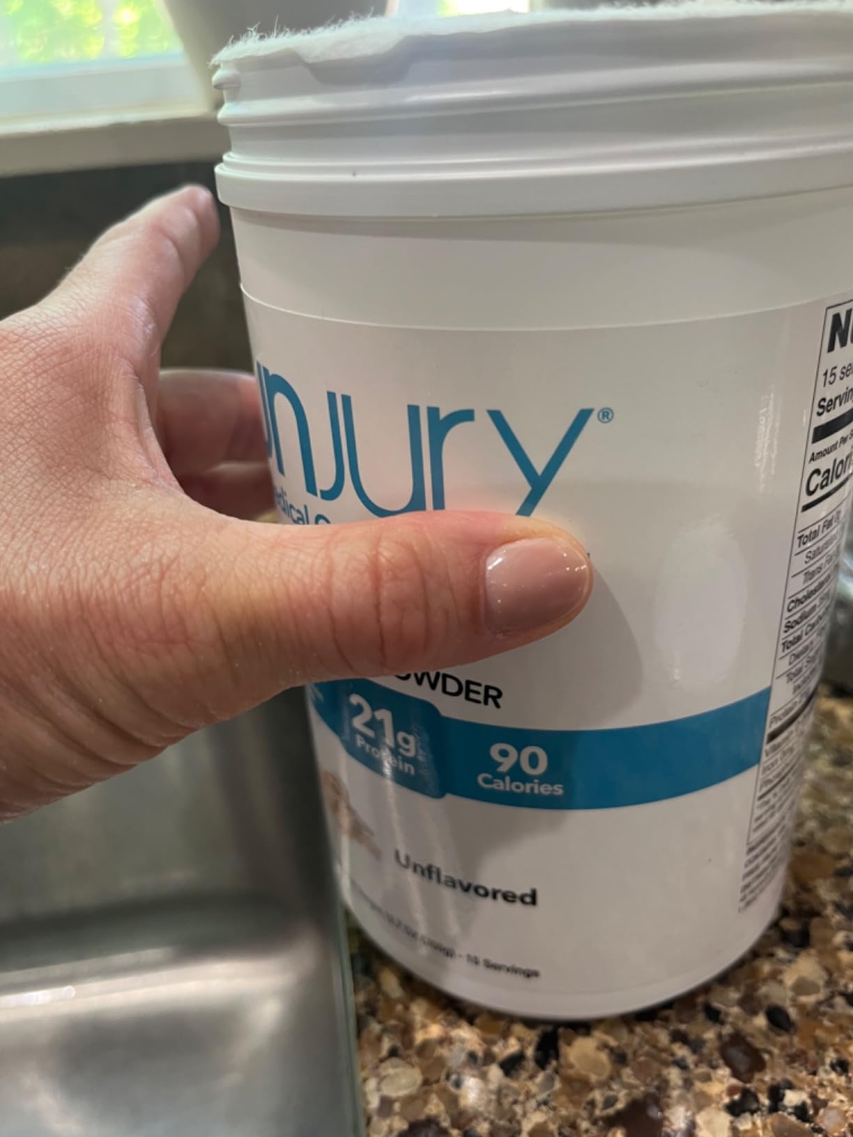 Unjury Unflavored Protein Powder | 21g 100% Whey Isolate Protein Powder | Unflavored Whey Protein Powder | Low Carb and Sugar Free Whey Protein Isolate | Gluten Free | Certified Kosher | 15 Servings customer photo 2