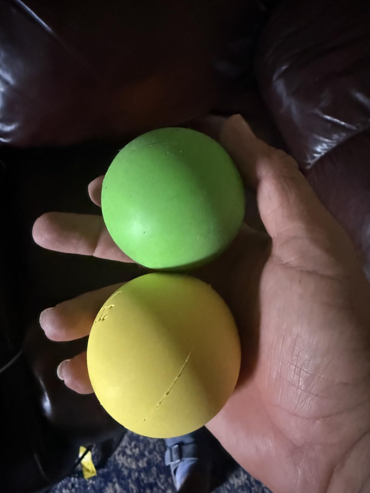 Kieba Massage Lacrosse Balls for Myofascial Release, Trigger Point Therapy, Muscle Knots, and Yoga Therapy. Set of 2 Firm Balls (Blue and Red) customer photo 1
