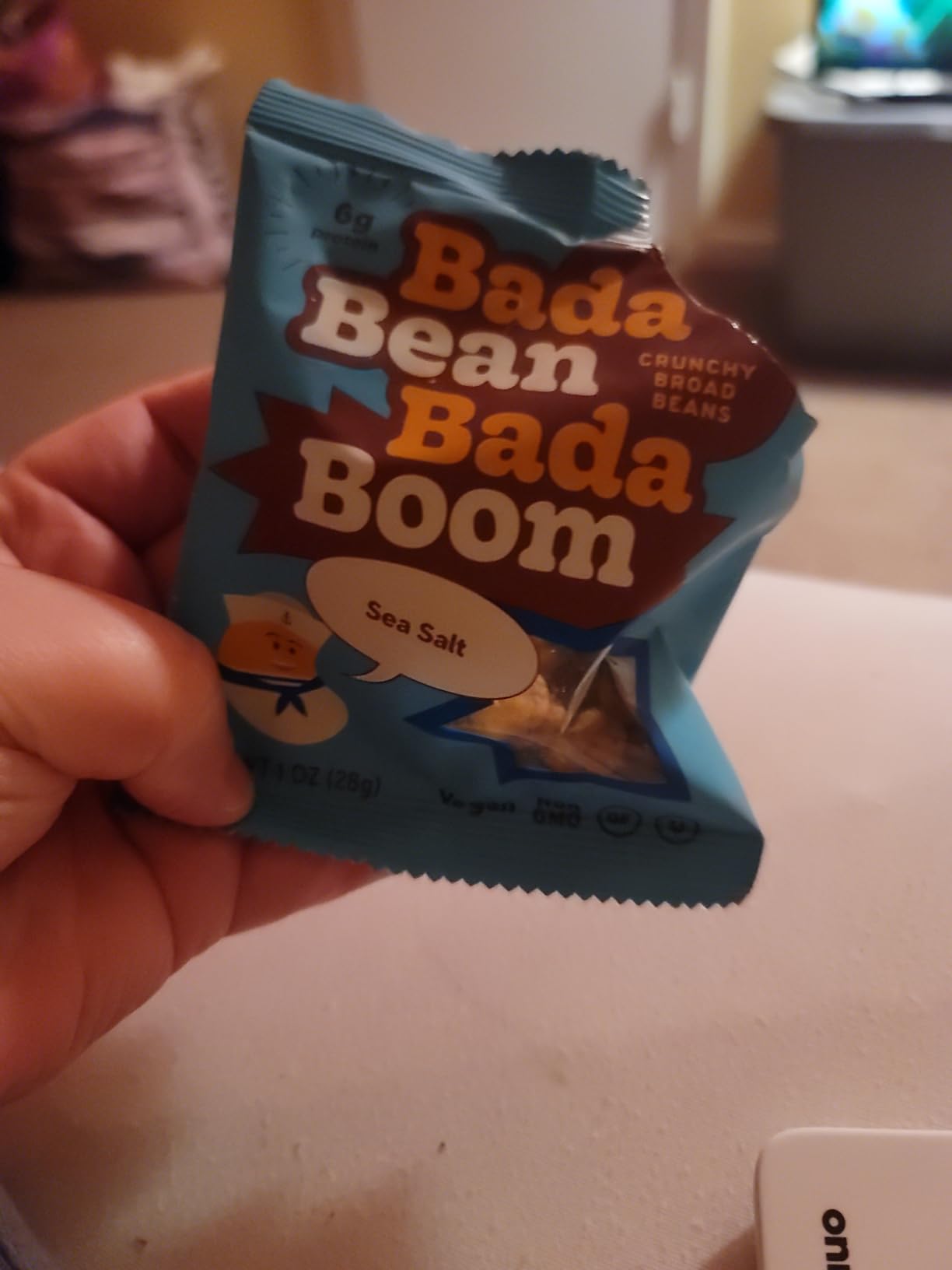 Bada Bean Bada Boom Plant-Based Protein, Gluten Free, Vegan, Crunchy Roasted Broad (Fava) Bean Snacks, 110 Calorie Packs, The Classic Box Variety Pack, 1 Ounce (Pack of 24) customer photo 1