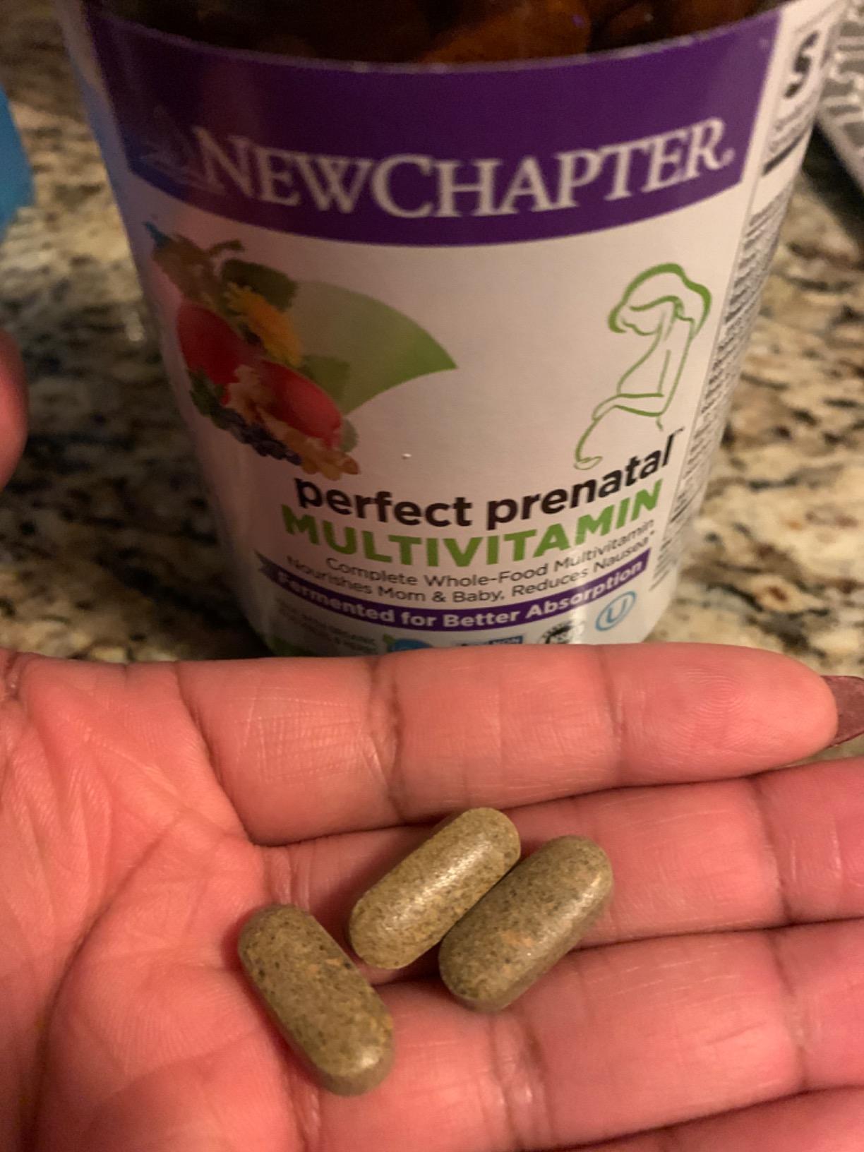 New Chapter Advanced Perfect Prenatal Vitamins, 96ct, Made with Organic, Non-GMO Ingredients for Healthy Baby & Mom - Folate (Methylfolate), Whole-Food Fermented Iron, Vitamin D3 + Ginger customer photo 1