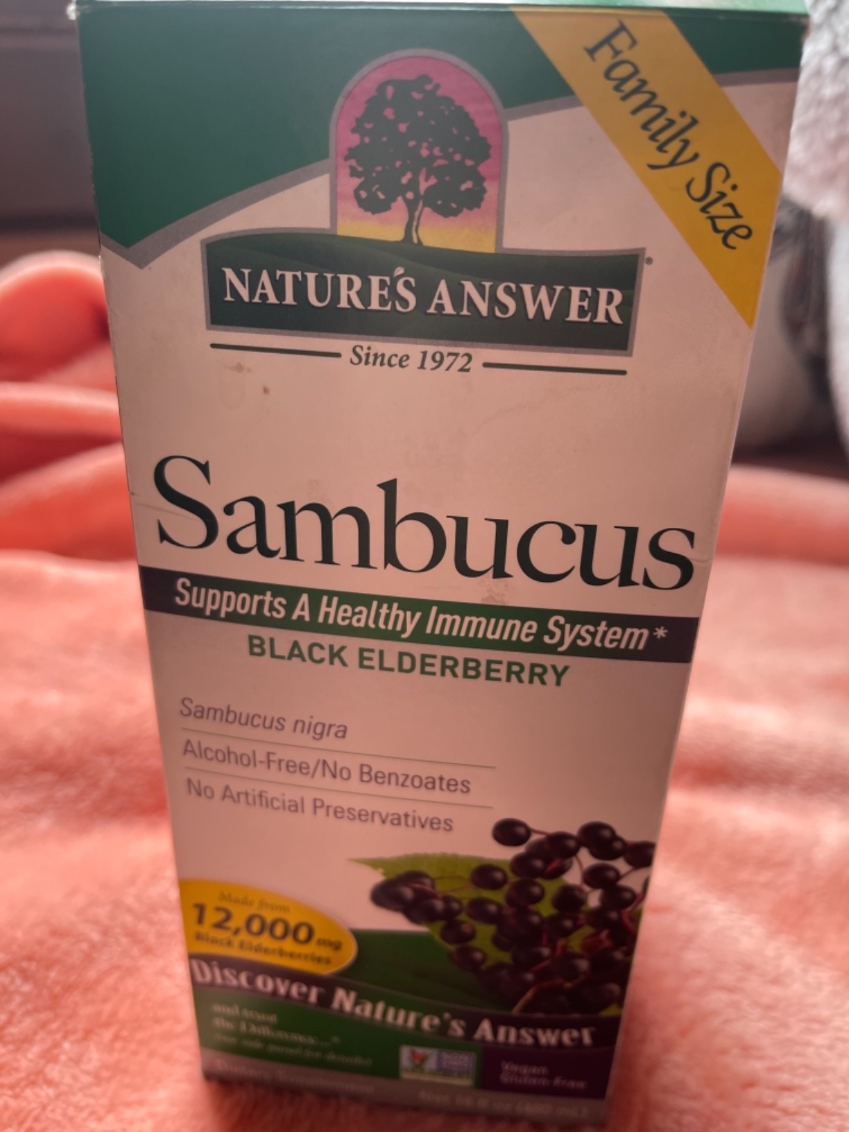 Nature's Answer Sambucus Elderberry Syrup 16 Ounce | Great Tasting Immune Support Supplement | Antioxidant, Vegan, Gluten Free, Made in USA | Single Count customer photo 1