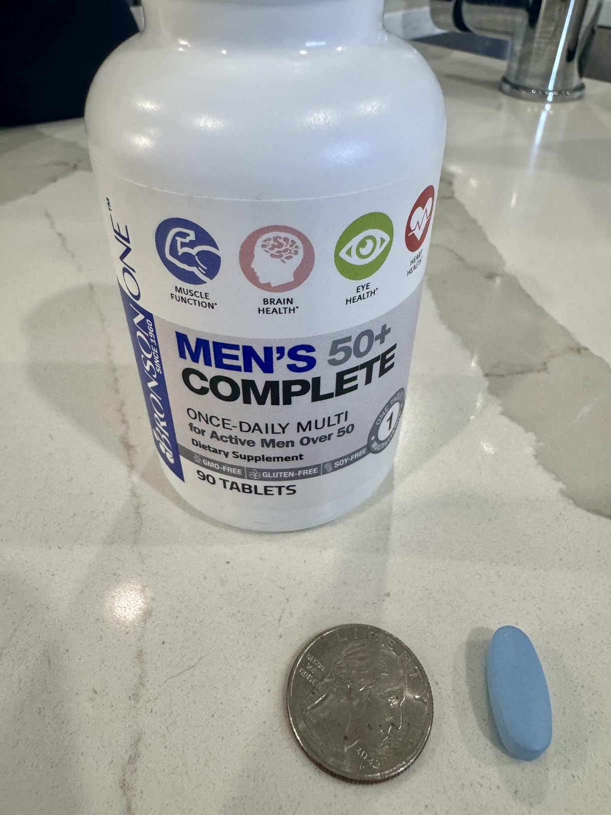 Bronson ONE Daily Mens 50+ Complete Multivitamin Multimineral, 180 Tablets customer photo 1