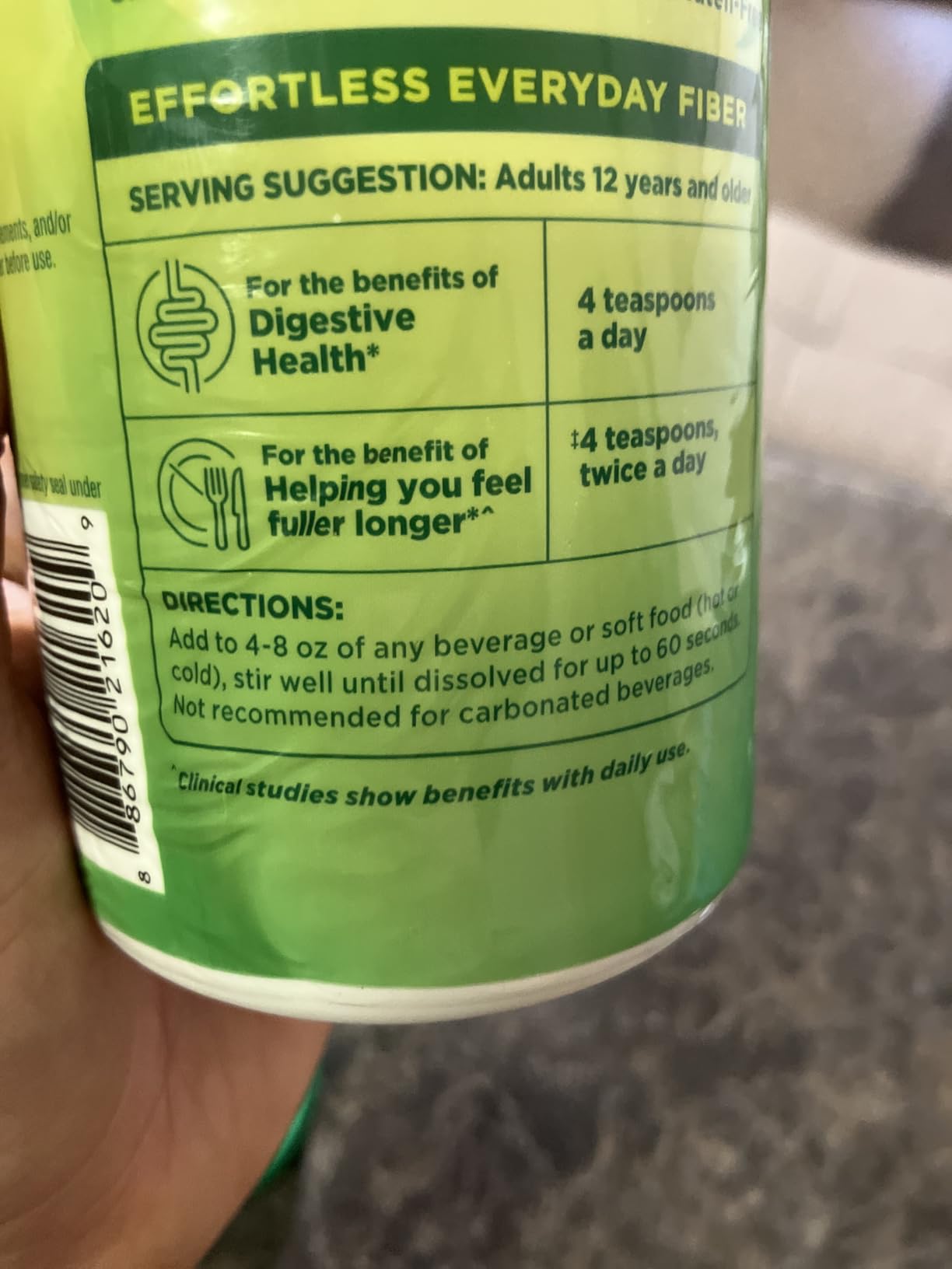 Benefiber Daily Prebiotic GLP-1 Friendly Fiber Supplement Powder for Digestive Health, Unflavored - 124 Teaspoons (8.7 Ounces) customer photo 1