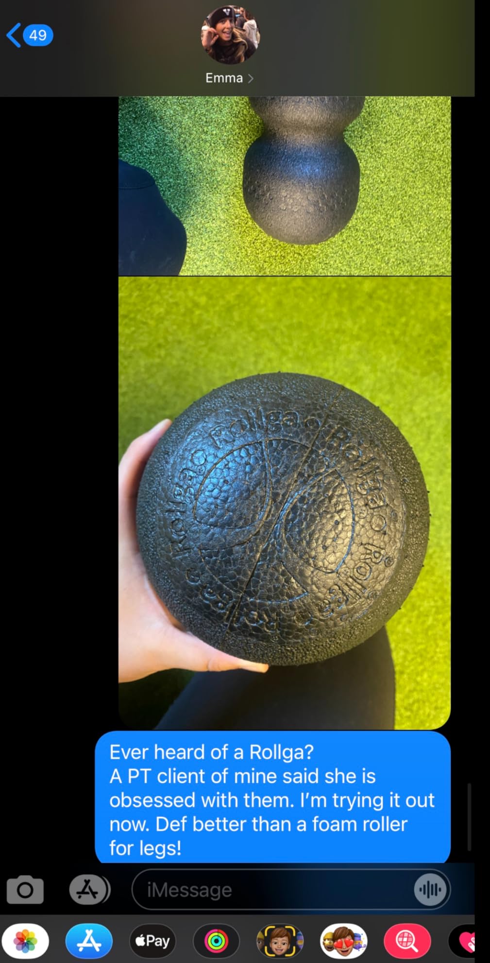 Rollga Foam Roller PRO - High Density Foam Roller for Back Pain Relief, Deep Tissue Massage & Muscle Recovery. Physical Therapy Exercise Tool for Neck, Back, Legs, & Feet. customer photo 2