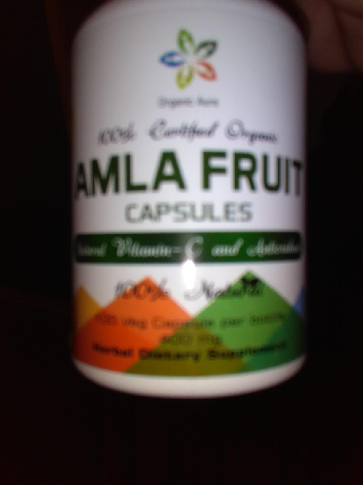 AMLA Capsules. 1000mg per Serving, 120 Veg Capsules. Raw Green Whole Superfood. All Natural, Fresh and Original. No GMO and Gluten Free. customer photo 1