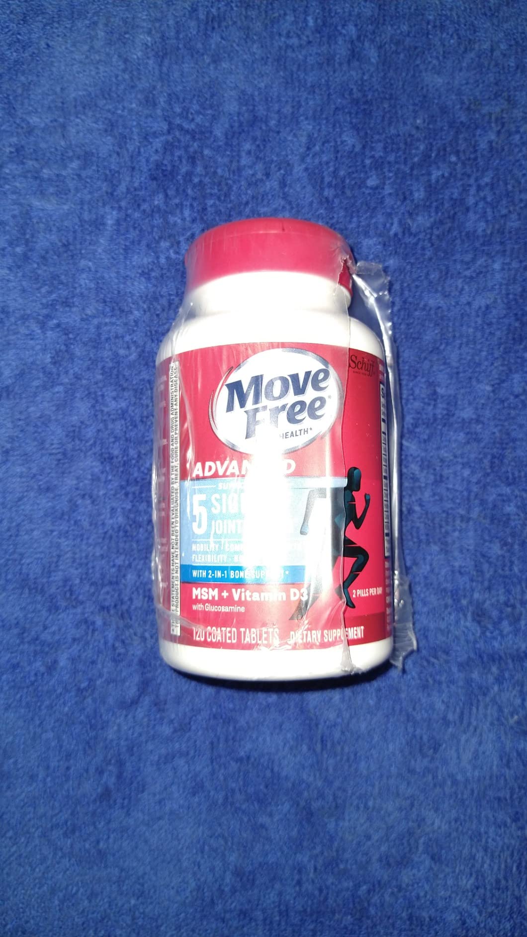 Move Free Advanced Glucosamine Chondroitin MSM + Vitamin D3 Joint Support Supplement, Supports Mobility Comfort Strength Flexibility & Bone + Immune Health, 120 Tablets customer photo 2