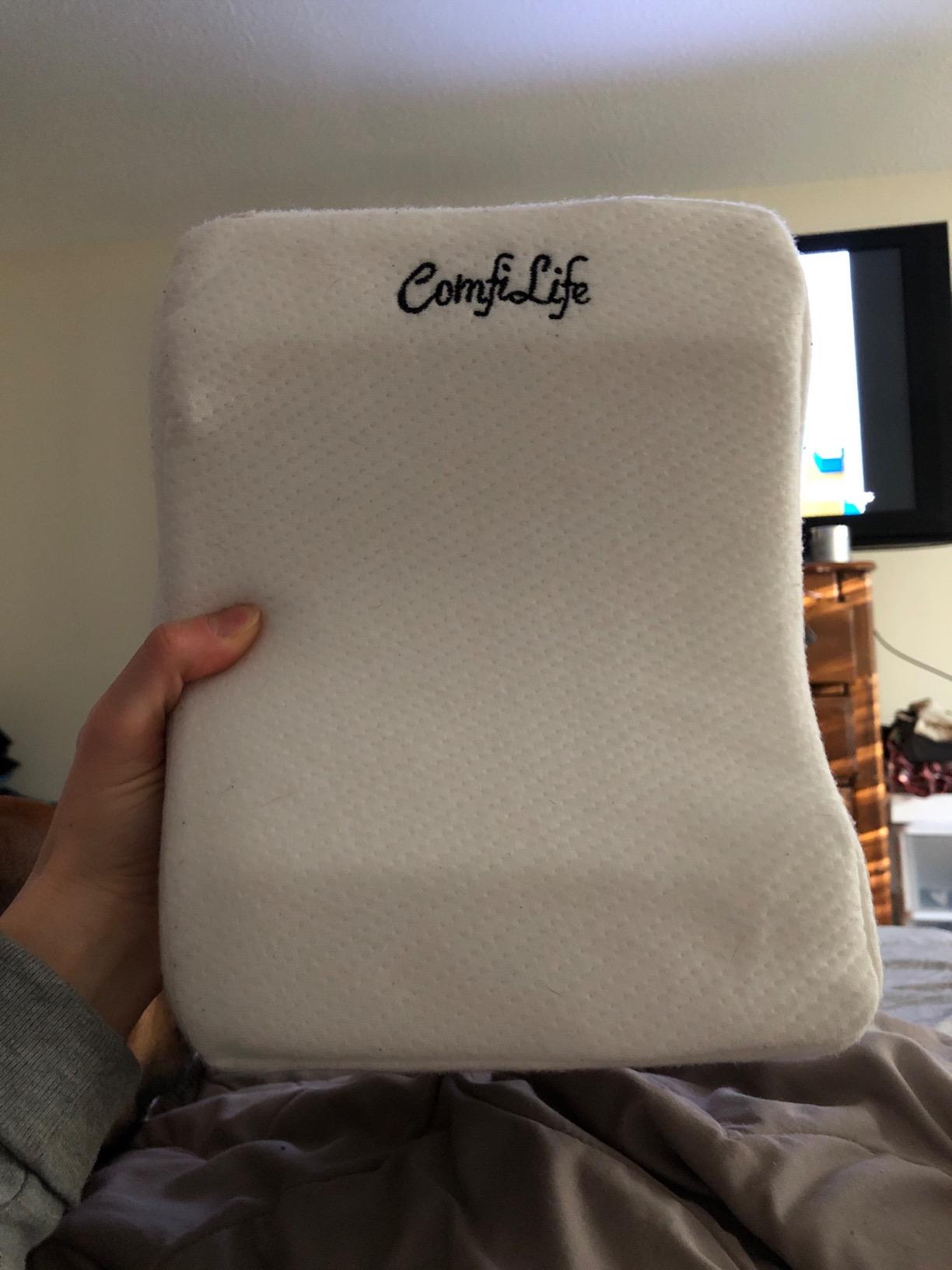 ComfiLife Orthopedic Knee and Leg Pillow for Side Sleepers Sleeping - 100% Polyurethane Foam for Back Pain, Hip Pain Relief customer photo 2