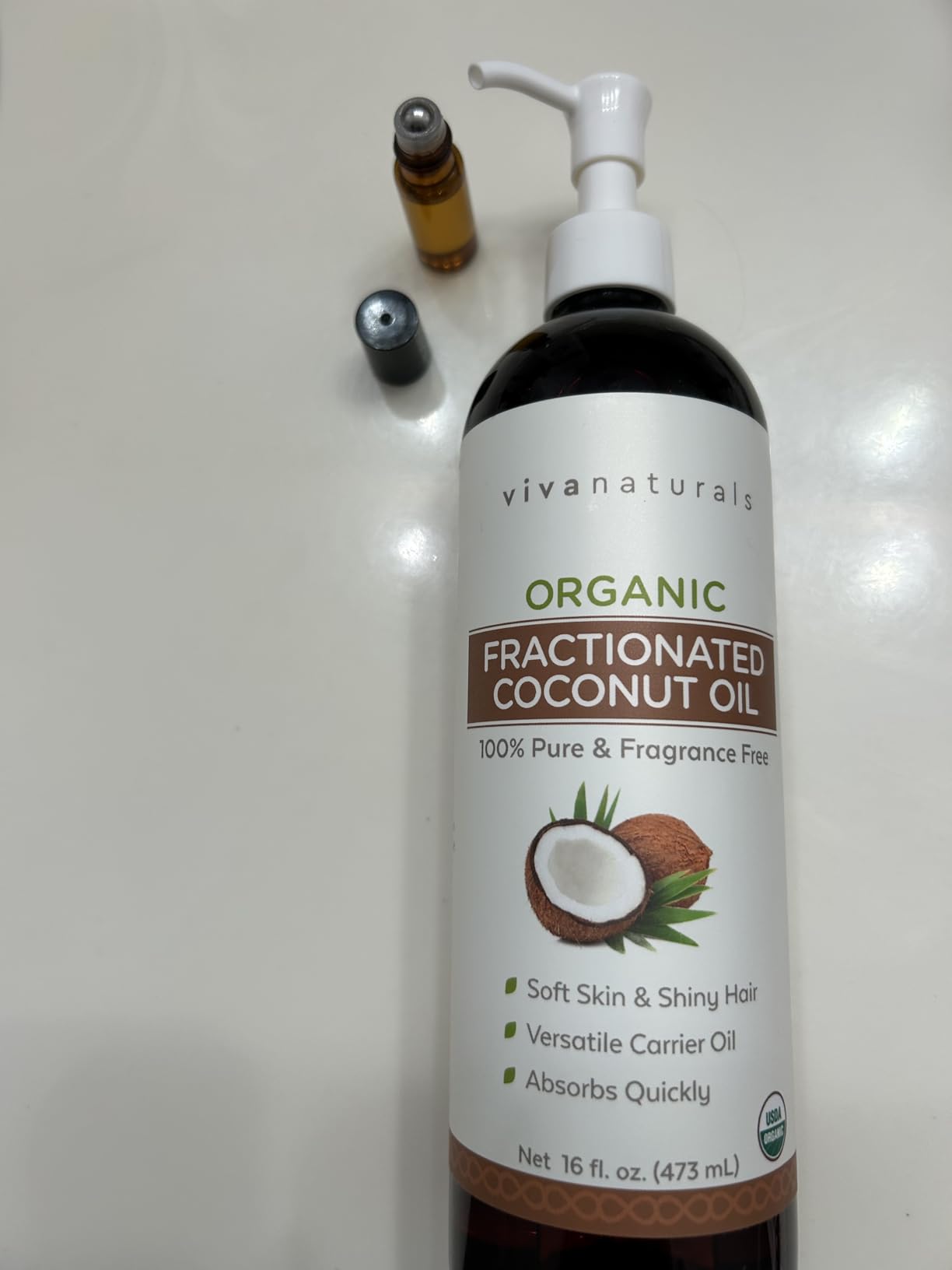 Viva Naturals Organic Jojoba Oil - Pure Cold-Pressed for Skin and Hair, USDA Certified Face Moisturizer, 4 fl. oz customer photo 2