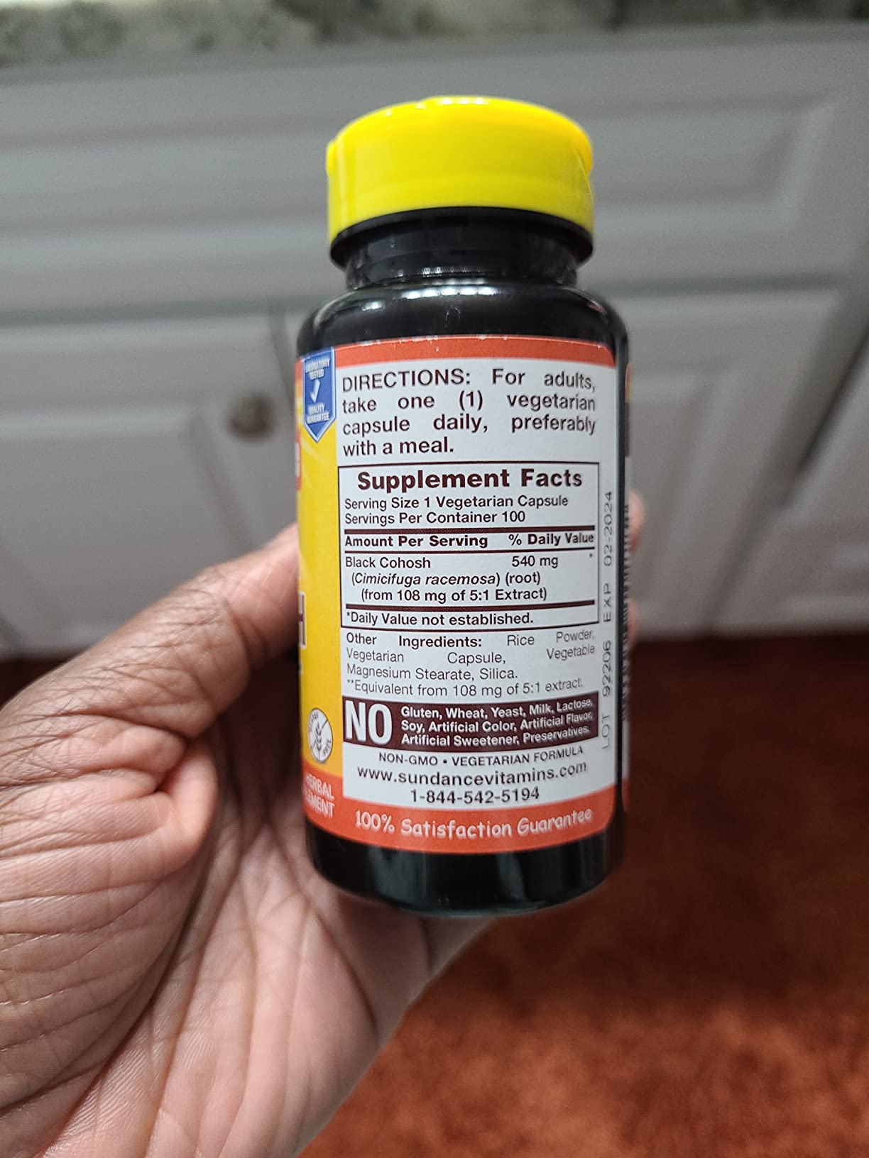 Sundance Black Cohosh | 100 Quick Release Capsules | Traditional Herb | Non-GMO and Gluten Free Supplement customer photo 1