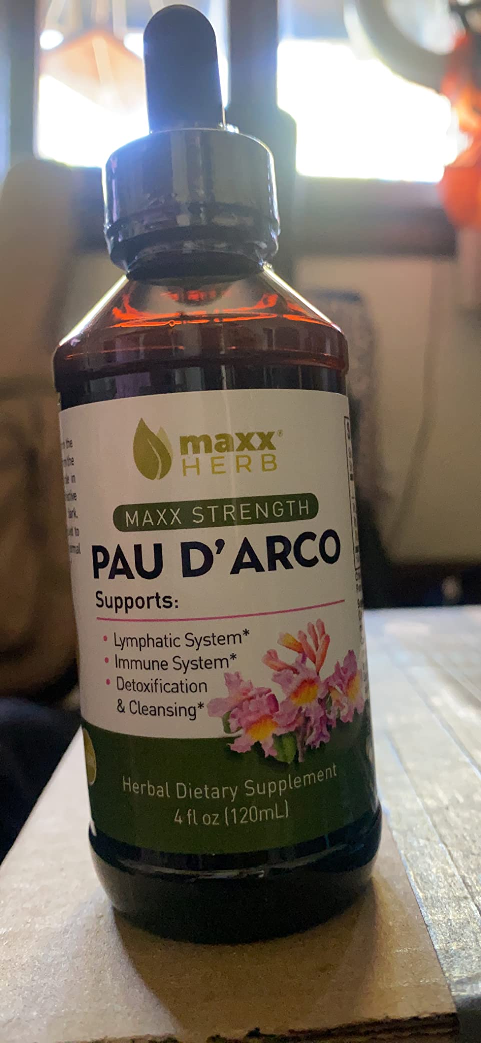 Maxx Herb PAU D'Arco Tincture - Max Strength PAU D Arco Extract for Immune Support, Taheebo Tea Inner Bark Absorbs Better Than PAU Darco Capsules - 4 Oz Bottle (60 Servings) customer photo 1