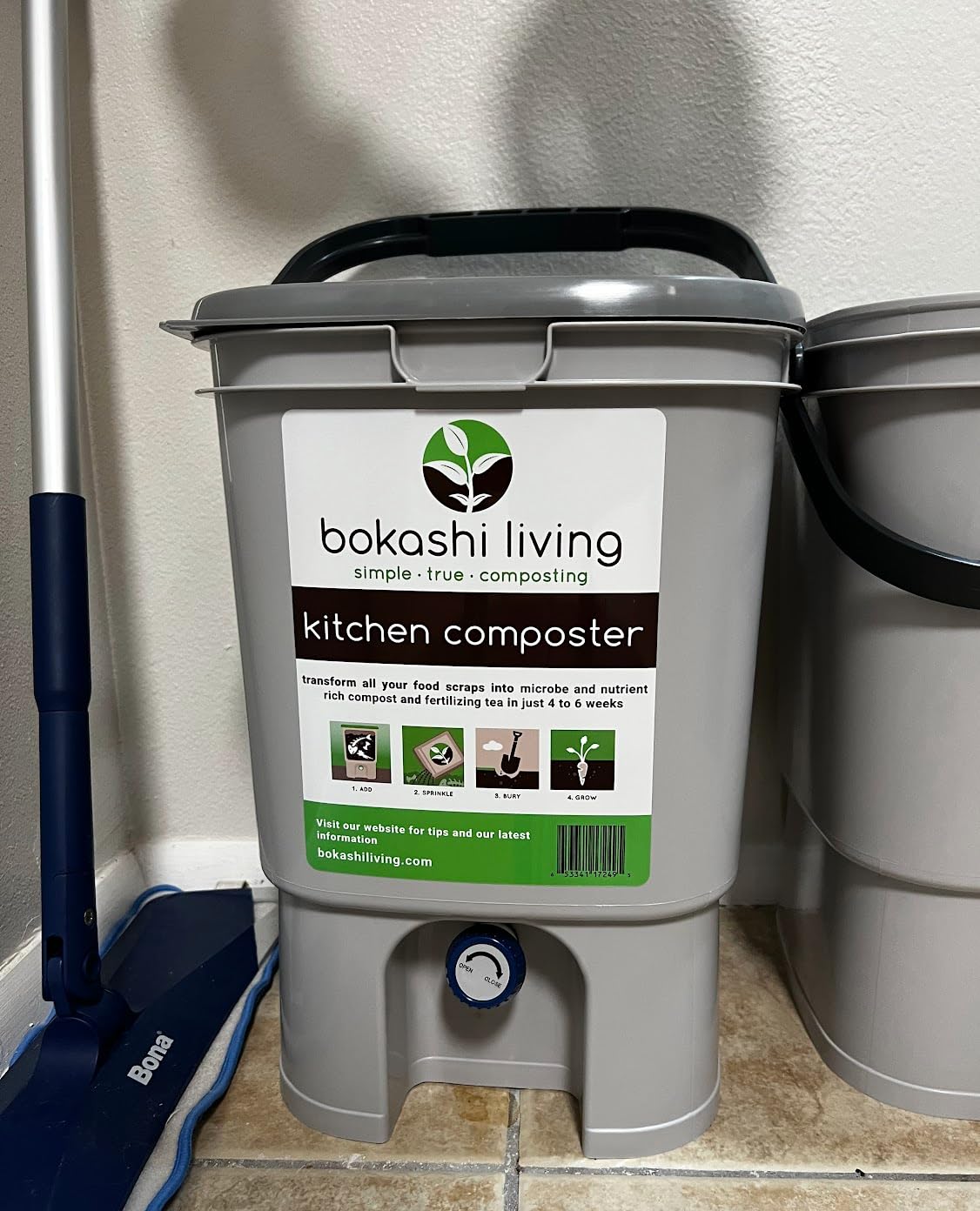 Premium Bokashi Composting Starter Kit (Includes 2 Bokashi Bins, 4.4 lbs of Bokashi Bran and Full Instructions customer photo 1
