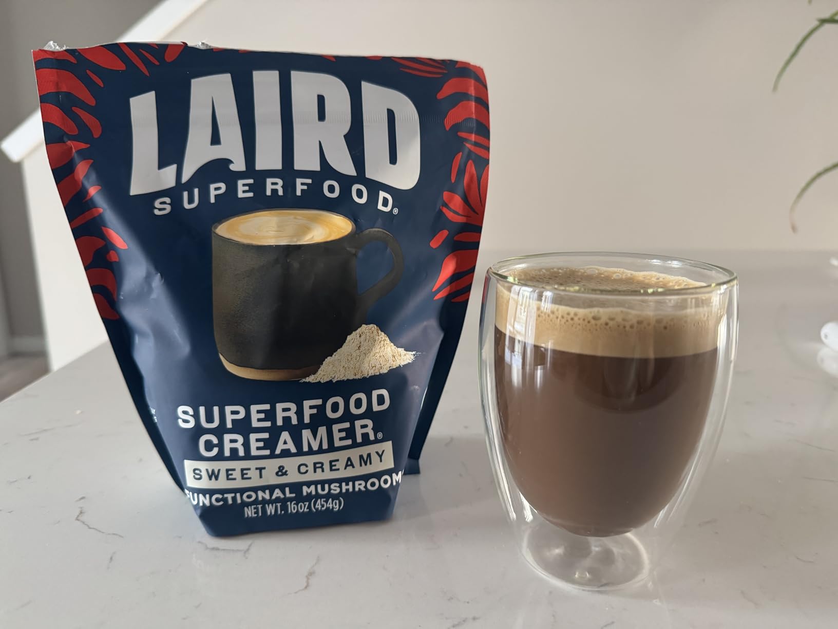 Laird Superfood Non-Dairy Superfood Creamer - Coconut Powder Coffee Creamer - Sweet & Creamy - Gluten Free, Non-GMO, Vegan - 16 oz. Bag, Pack of 1 customer photo 1