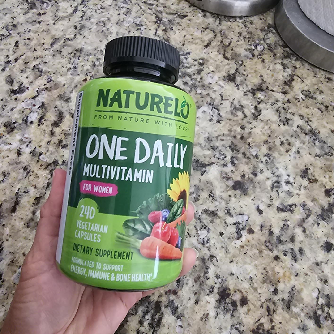 NATURELO One Daily Multivitamin for Women w/Vitamin B12, 60 Ct, Energy Support, Whole Food Daily Women Multivitamin Supplement, Nourish Hair/Skin/Nail, Non-GMO, No Soy, Gluten Free, 2 Month Supply customer photo 1
