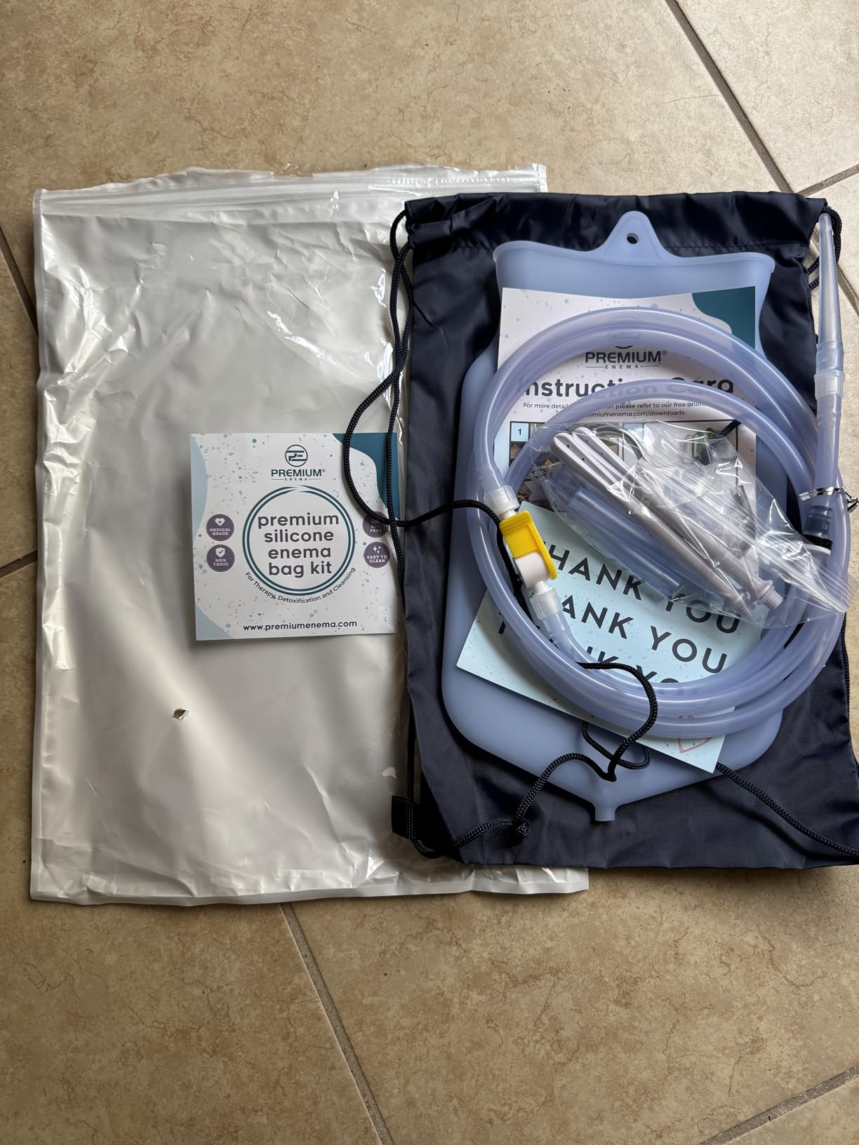 Premium Enema Kit 2 Quart Clear Silicone Bag for Enemas for Colon Cleanse for Women and Men - 6.75 Foot Hose, 7 Tips, Reusable Enema Kit customer photo 1
