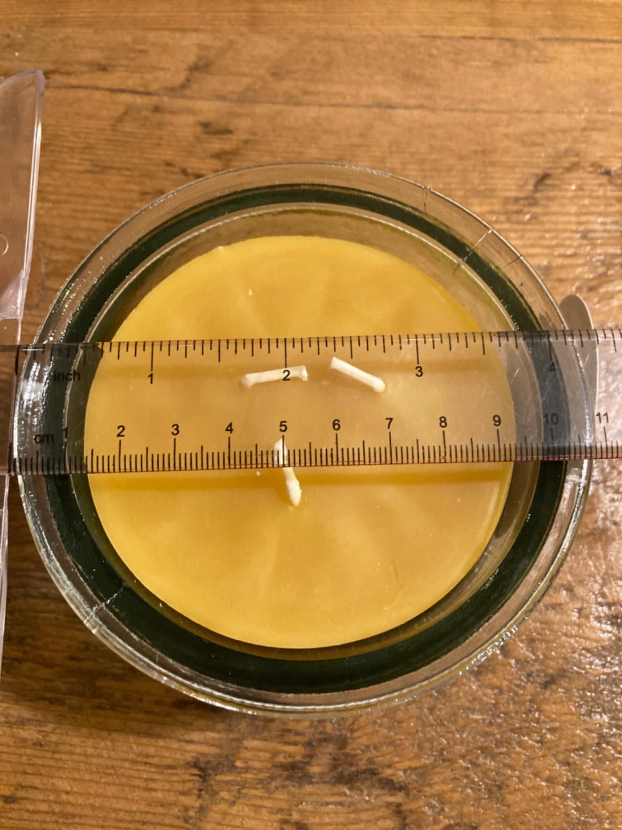 Bluecorn Beeswax 3-Wick Candle - Raw Unscented, 100% Pure Beeswax - 10oz Hand-Blown Recycled Spanish Glass - Non Toxic, Clean Burning, Refillable Glass Jar customer photo 2