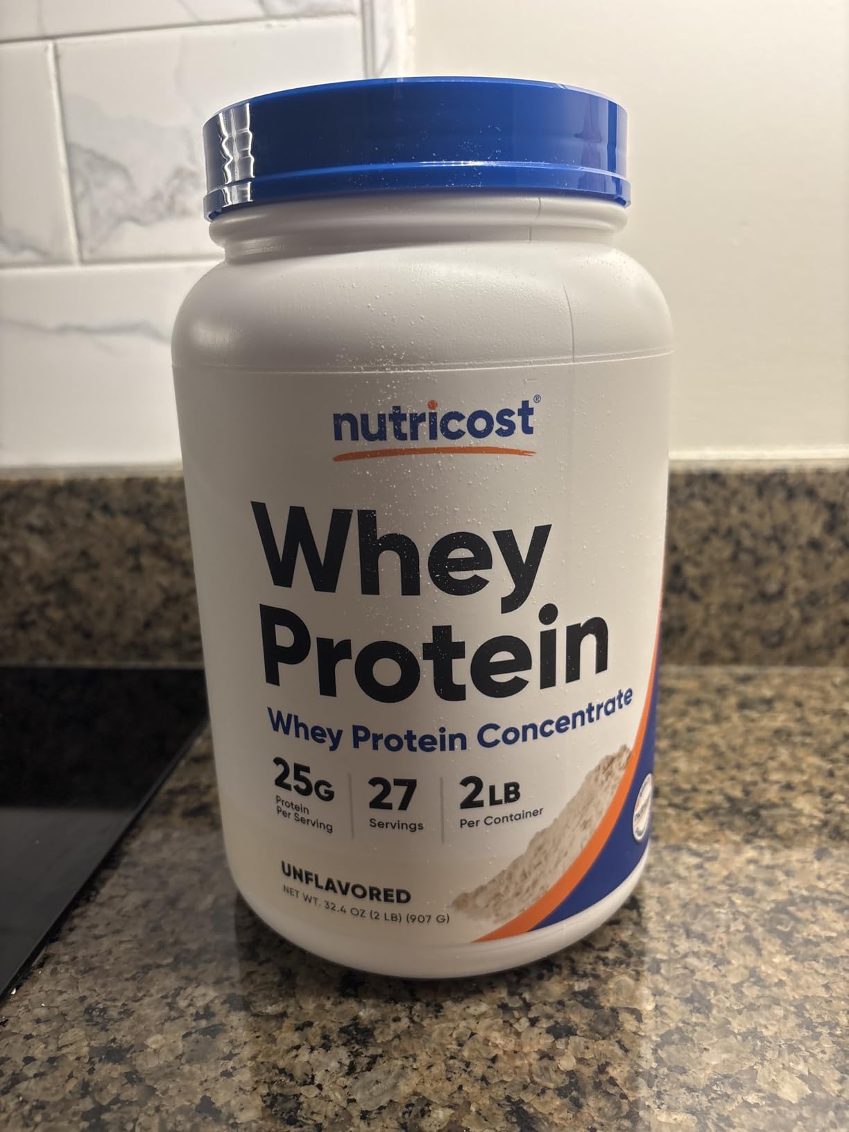 Nutricost Whey Protein Concentrate (Unflavored) 2LBS - Gluten Free & Non-GMO customer photo 2