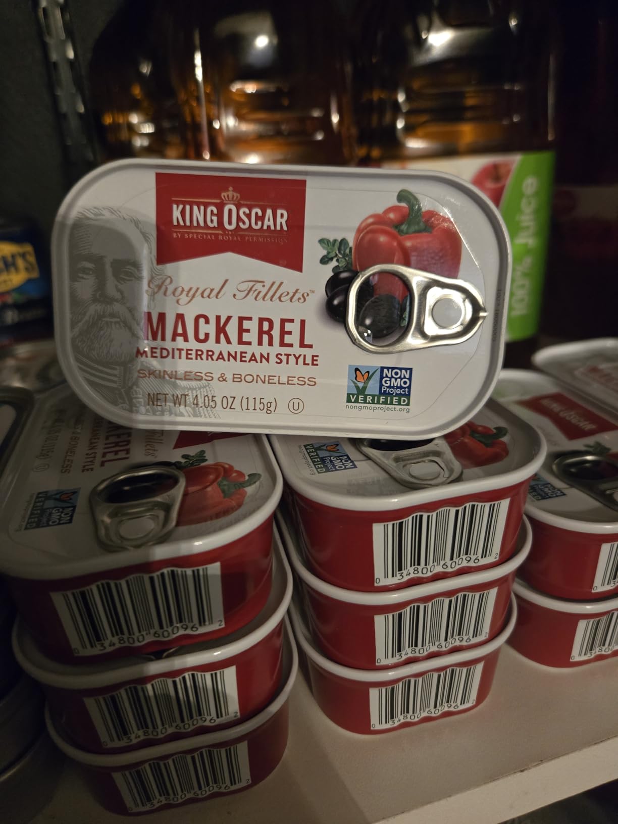 King Oscar Mackerel in Olive Oil, Mediterranean Style, 4.05 Ounce Can (Pack of 12), Skinless & Boneless, Wild Caught Canned Mackerel (Packaging May Vary) customer photo 1