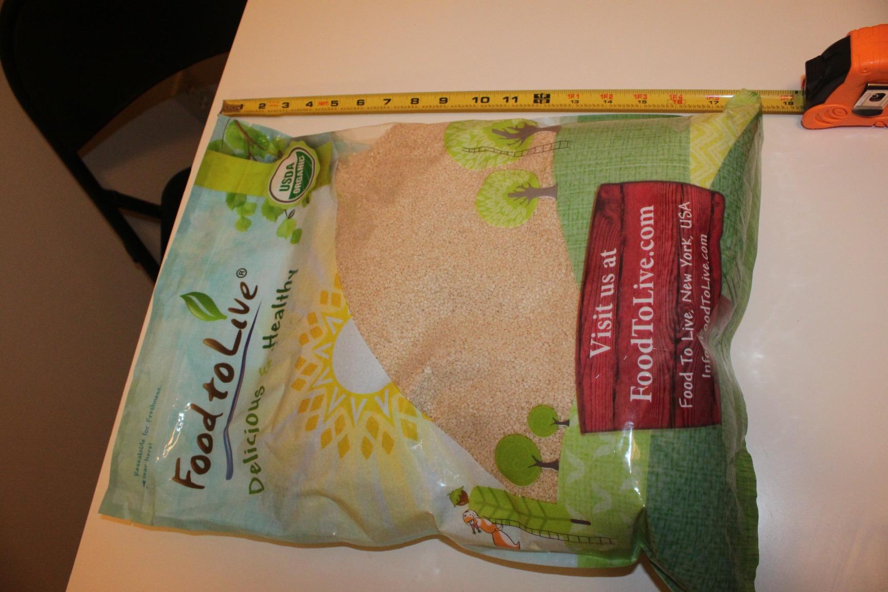 Food to Live Organic Hulled Sesame Seeds, 1 Pound - Whole Raw White Sesame Seeds, Non-GMO, Kosher, Vegan, Unroasted, Bulk. High in Iron, and Calcium. Perfect for Tahini Paste, Stir-fries, and Salads. customer photo 1