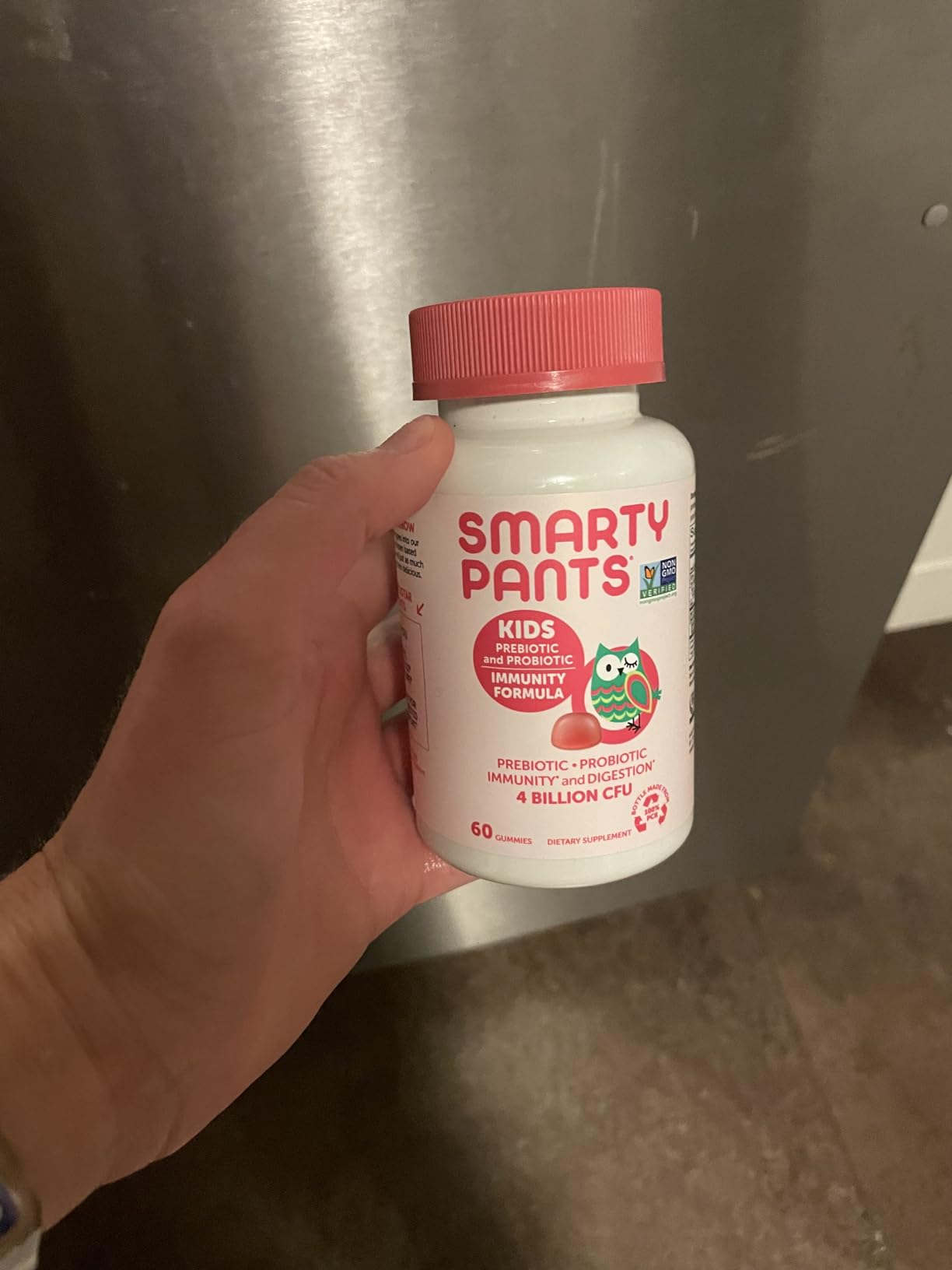 SmartyPants Kids Probiotic & Prebiotic Gummies for Digestive Health: Gut Health Supplement, Clinically Studied Prebiotic for Immune Support, Strawberry, 60 Count (30 Day Supply) customer photo 2