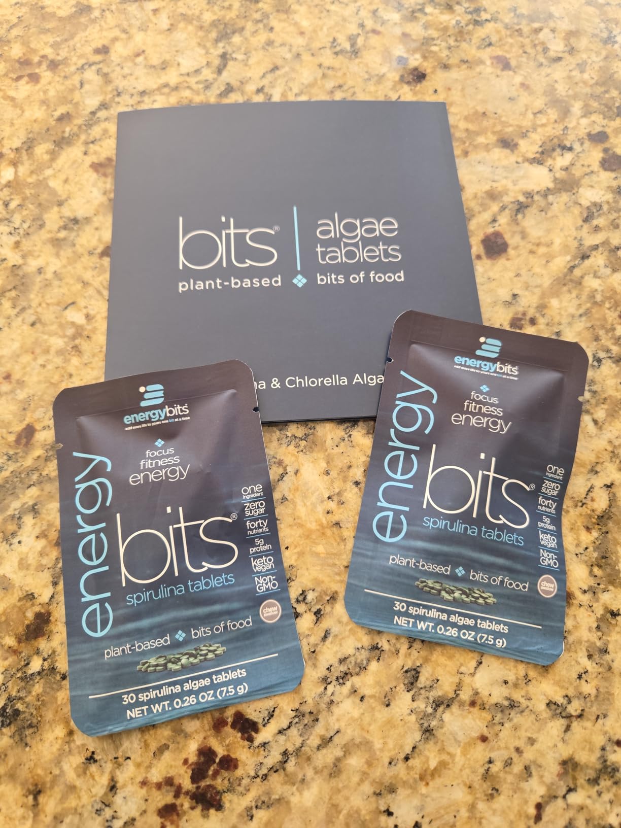 ENERGYBITS Organic Spirulina Tablets (1000 Algae Tablets) Natural Superfood for Energy, Fitness & Focus - 5g Protein, 1 Calorie, Sugar Free - Omega 3 - Spirulina Capsules - Gluten Free, Keto & Vegan customer photo 2