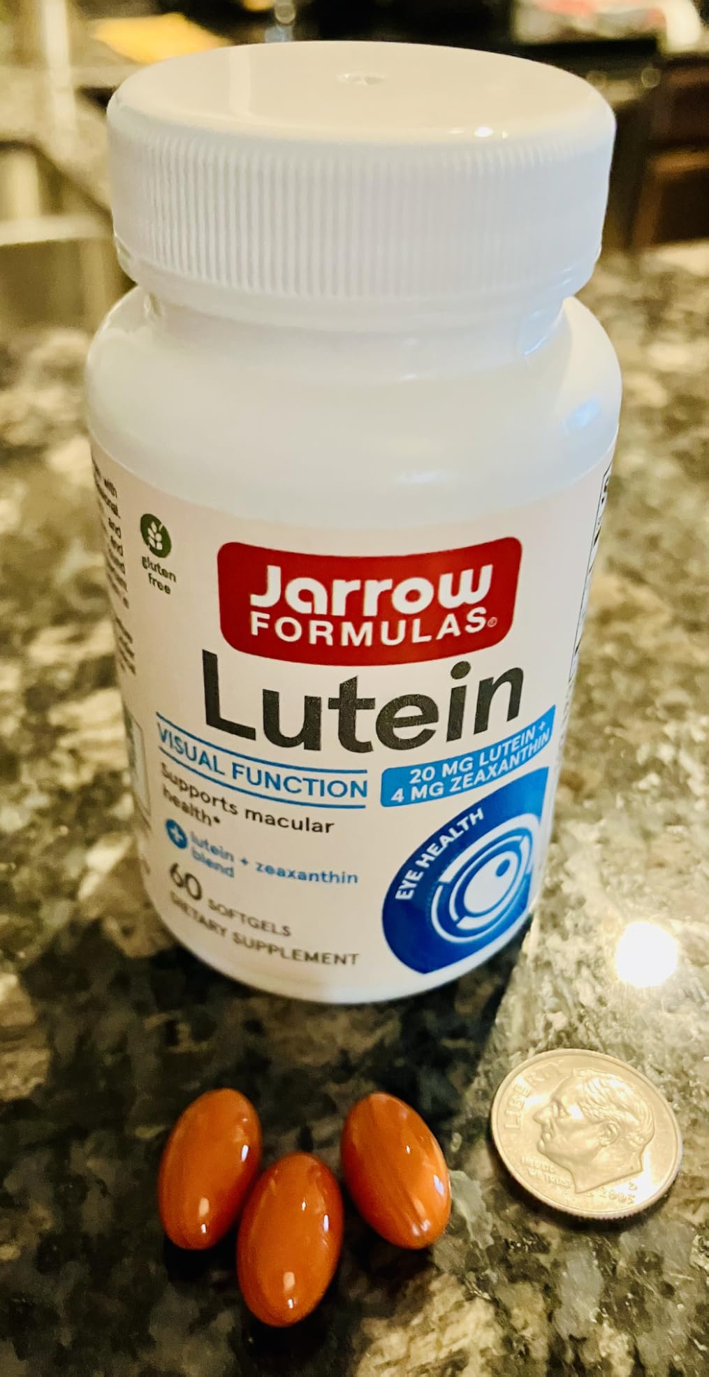 Jarrow Formulas Lutein 20 mg - 120 Softgels - Clinically Documented Eye Health & Support - With Zeaxanthin - 120 Servings customer photo 1