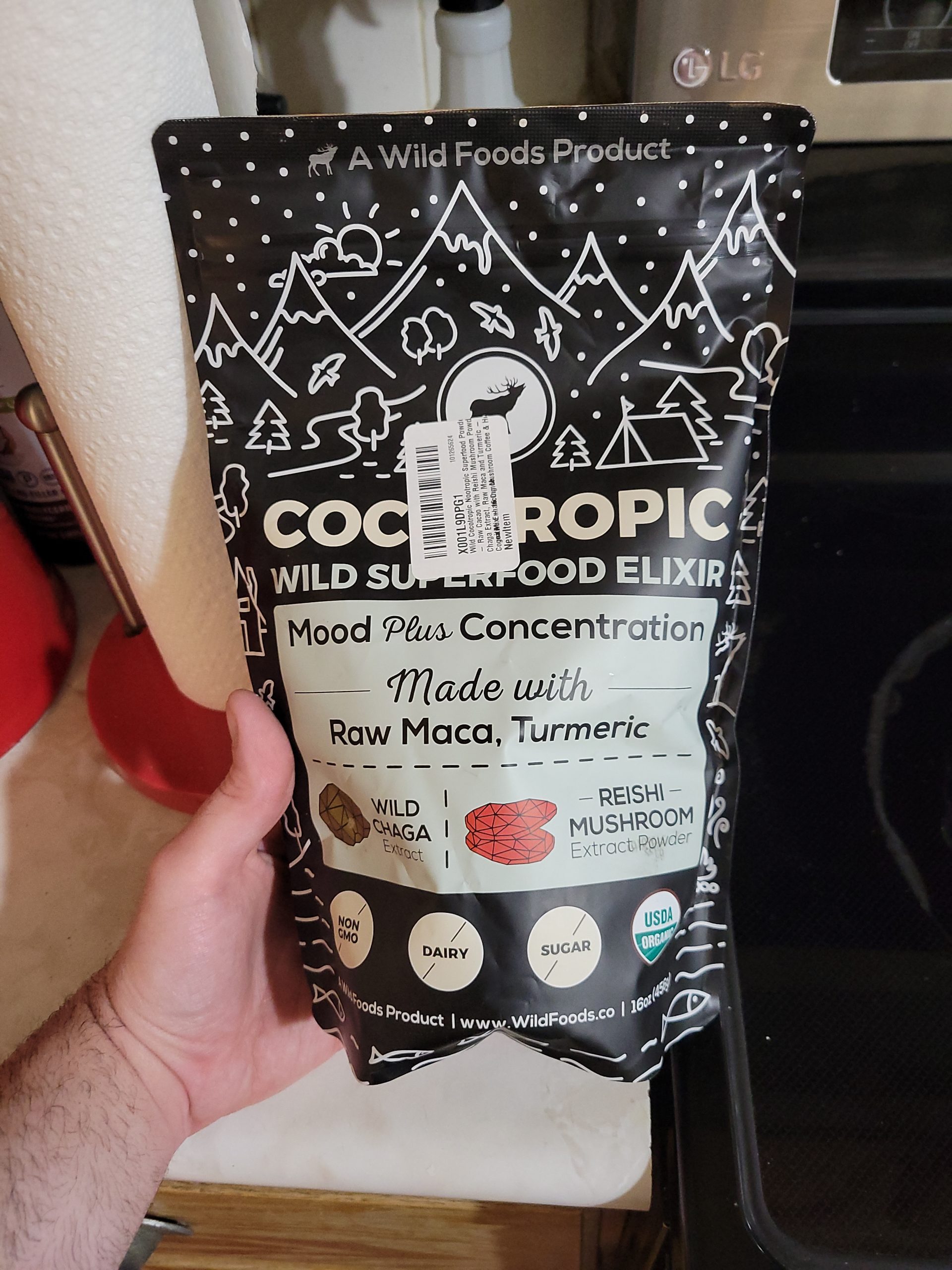 Wild Foods Organic Cocotropic Superfood Mushroom Hot Chocolate Mix, 8 oz | Non-GMO, Vegan, Gluten Free, Reishi Mushrooms, Chaga customer photo 1