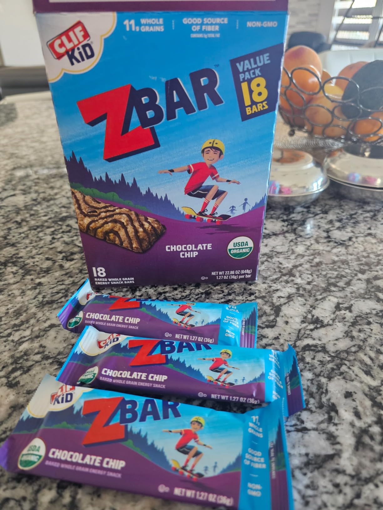 Zbar - Chocolate Chip - Soft-Baked Energy Snack Bars - Non-GMO - 12g Whole Grains - USDA Organic Granola Bars - Snacks for Kids (18 Pack) customer photo 2