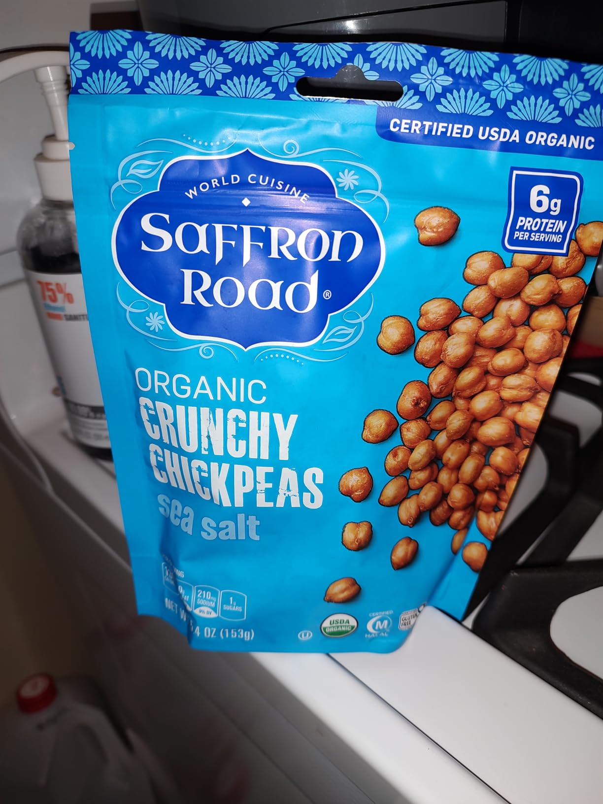 SAFFRON ROAD Organic Sea Salt Chickpeas, 5.4 Ounce customer photo 1