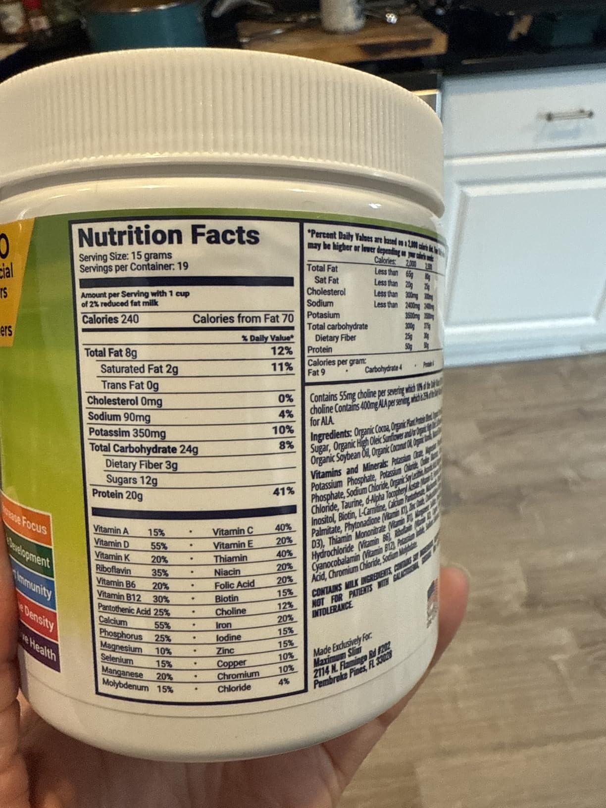 Maximum Kids Complete Organic Powder Mix. Great Tasting, Easy to use, Complete Nutritional Drink with 26 Vitamins and Minerals, 20g of Plant Protein, 3g of Fiber. Kid Tested. Parents Approved. customer photo 1